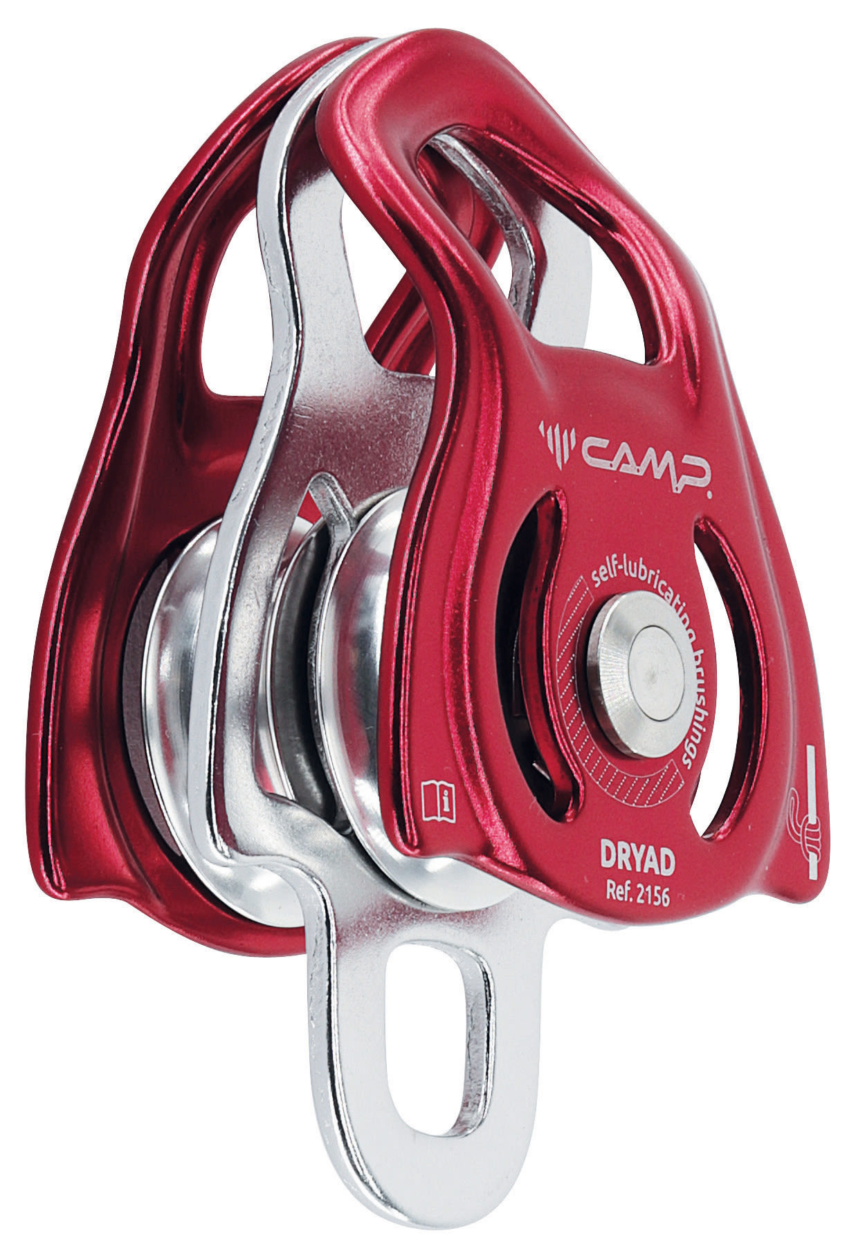 Camp Dryad Rot- Steigklemmen und Seilrollen- Grsse One Size - Farbe Red - Silver