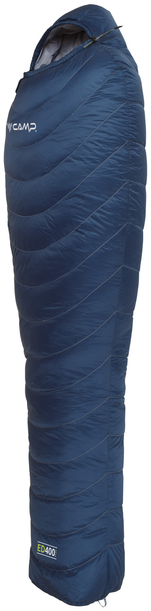 Camp ED 400 Plus Blau- Daunen Daunenschlafscke- Grsse 215 cm - RV rechts - Farbe Cobalt Blue - Grey