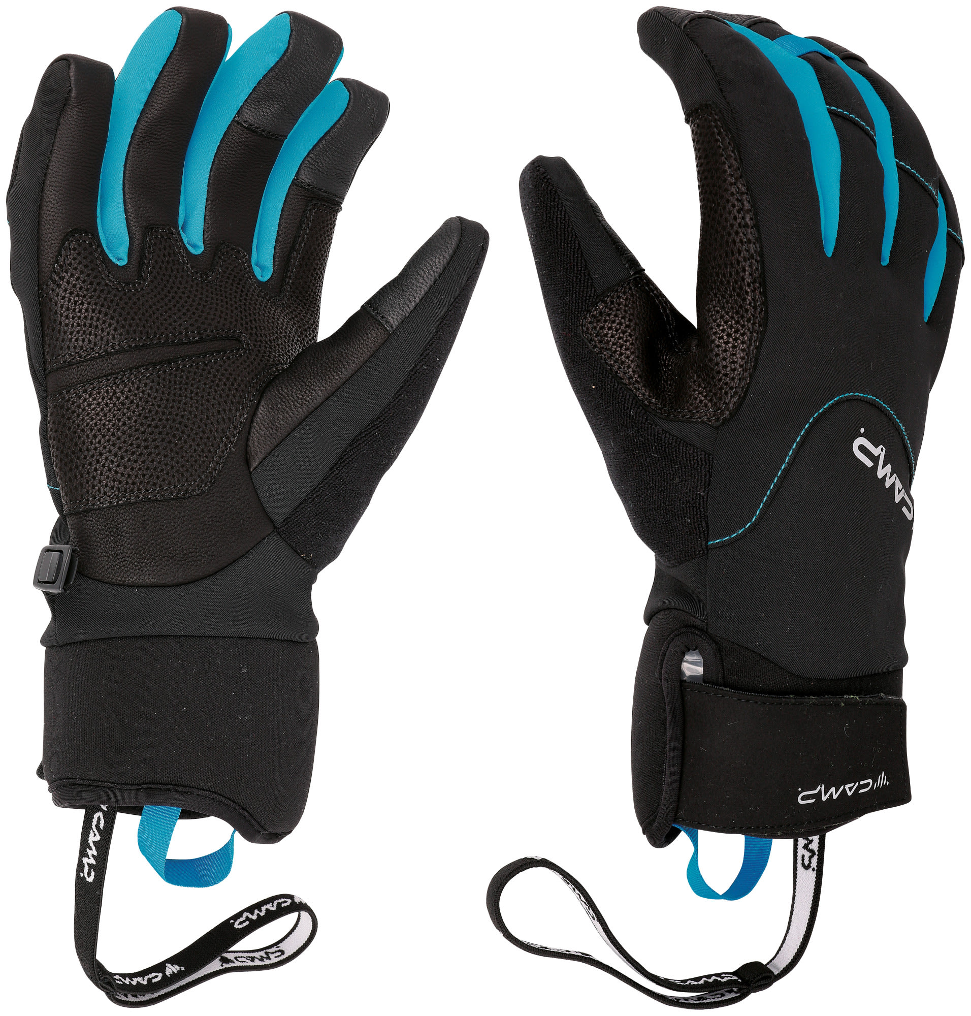 Camp G Tech Evo Schwarz- Fingerhandschuhe- Grsse S - Farbe Black - Light Blue