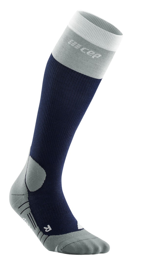 CEP Hiking Light Merino Compression Socks Blau- Female Merino Socken- Grsse II - Farbe Marineblue - Grey unter CEP