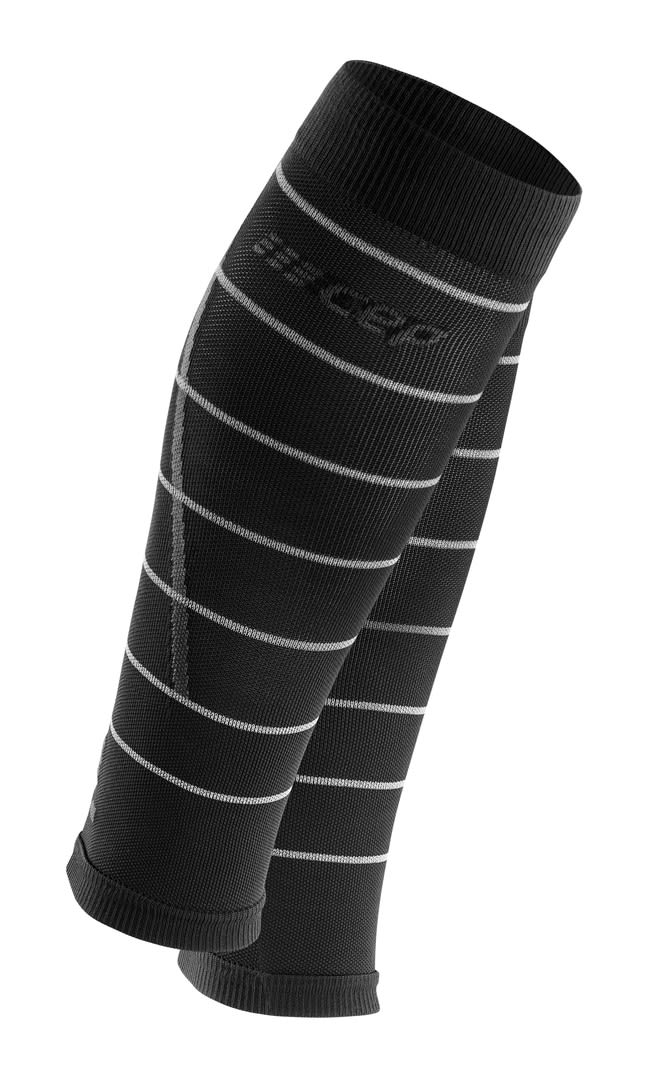 CEP Reflective Compression Calf Sleeves Schwarz- Male Arm- und Beinlinge- Grsse III - Farbe Black