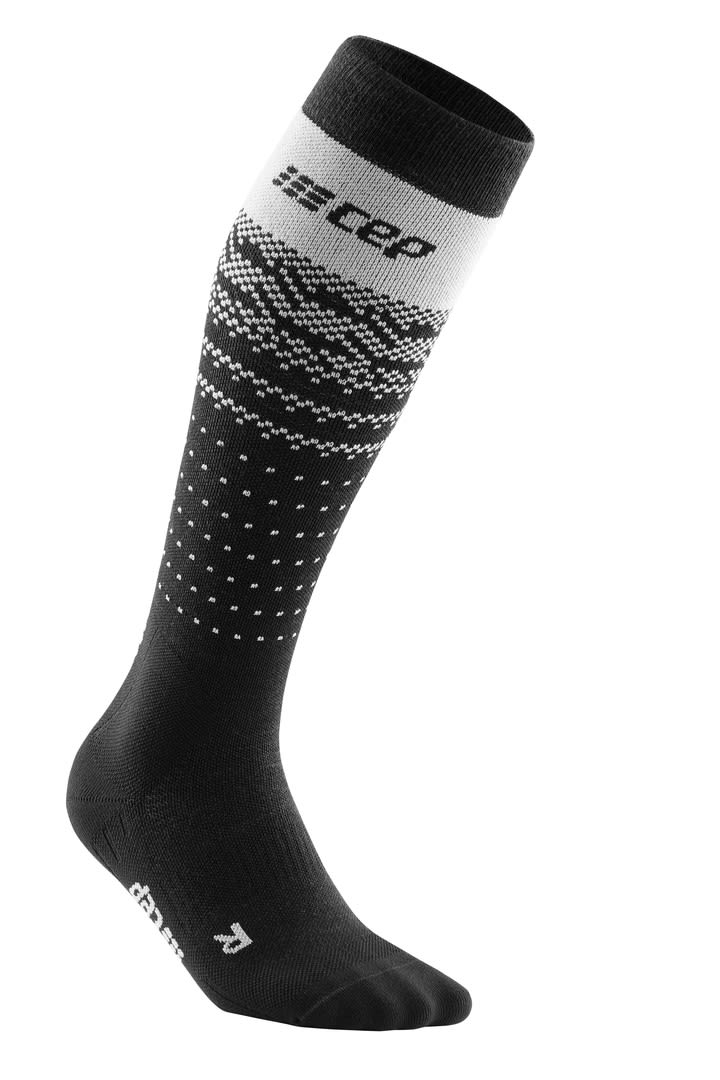 CEP Ski Nordic Compression Socks Schwarz- Female Merino Socken- Grsse II - Farbe Black - Grey