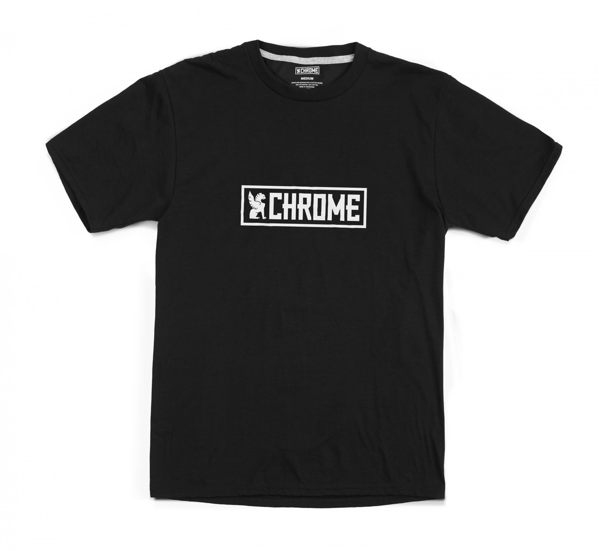 Chrome Industries Horizontal Border Tee Schwarz- Male T-Shirts- Grsse S - Farbe Black - White