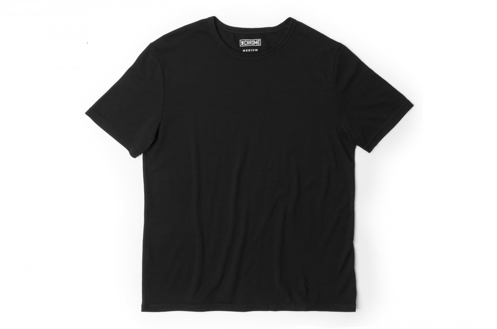 Chrome Industries Merino 180 Tee Schwarz- Male Merino T-Shirts- Grsse XL - Farbe Black