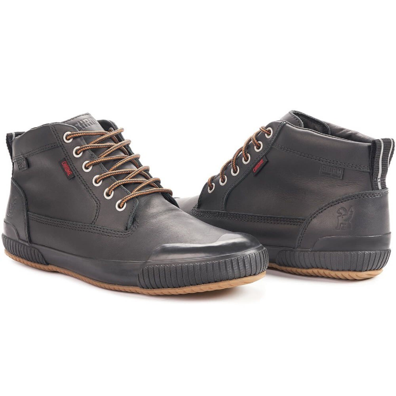 Chrome Industries Storm 415 Workboot Schwarz- Freizeitschuhe- Grsse EU 44-5 - Farbe Black Leather - Gum