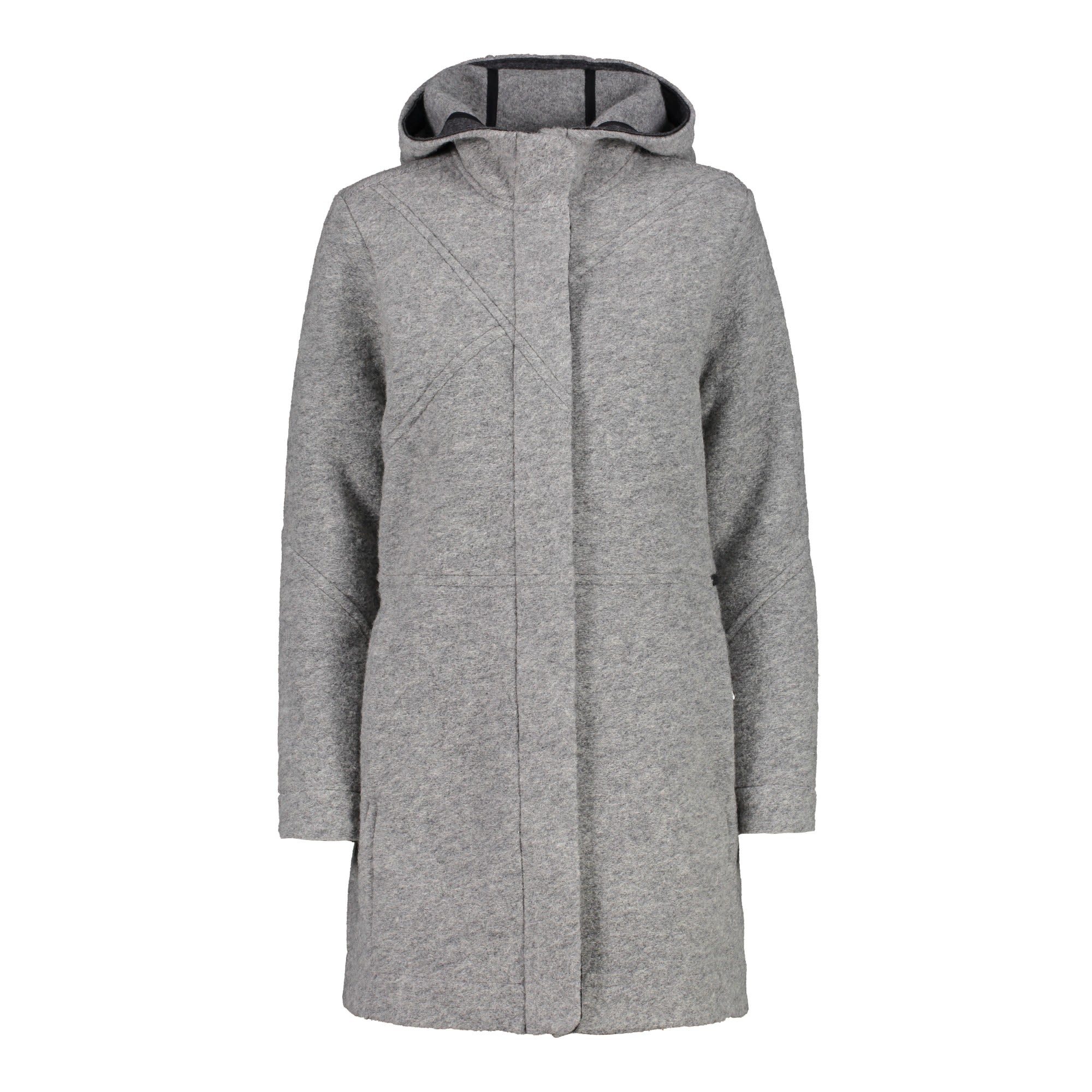 CMP Coat FIX Hood Grau- Female Freizeitmntel- Grsse 36 - Farbe Grey Melange unter CMP