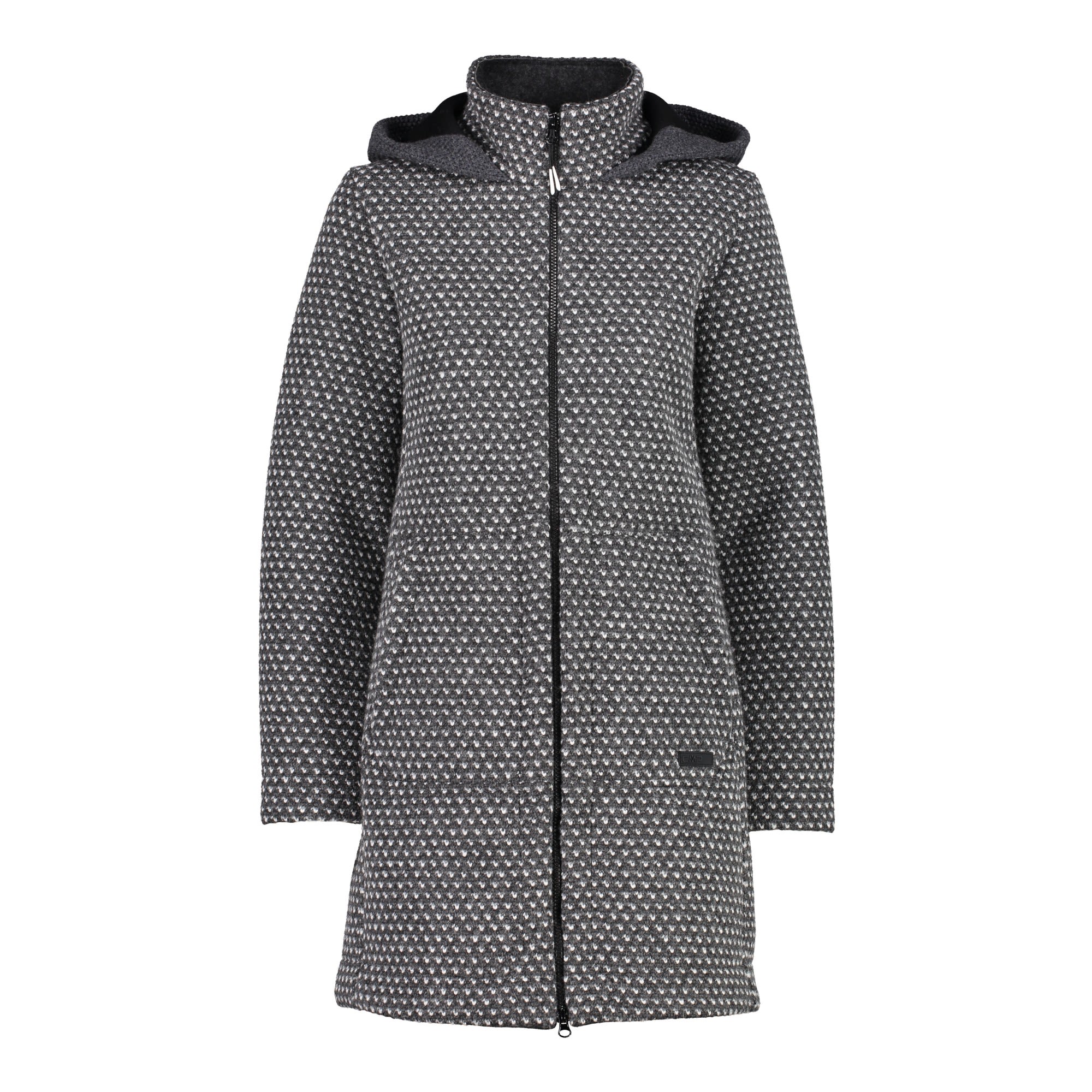 CMP Coat FIX Hood II Grau- Female Wintermntel- Grsse 36 - Farbe Fumo Melange