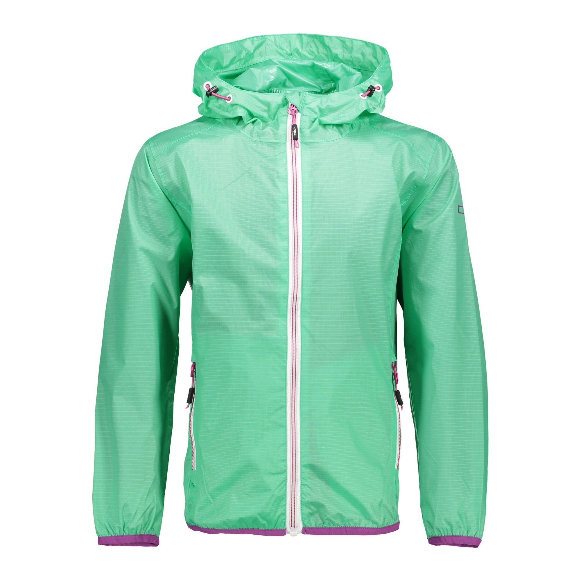 CMP Girl FIX Hood Jacket Ripstop Grn- Female Regenjacken und Hardshells- Grsse 104 - Farbe Green Tea unter CMP