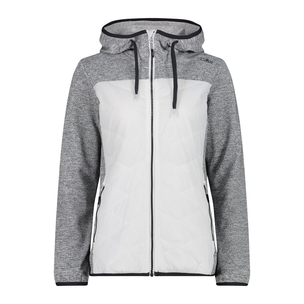 CMP Hybrid Jacket FIX Hood II Weiss- Female Daunen Anoraks- Grsse 36 - Farbe White