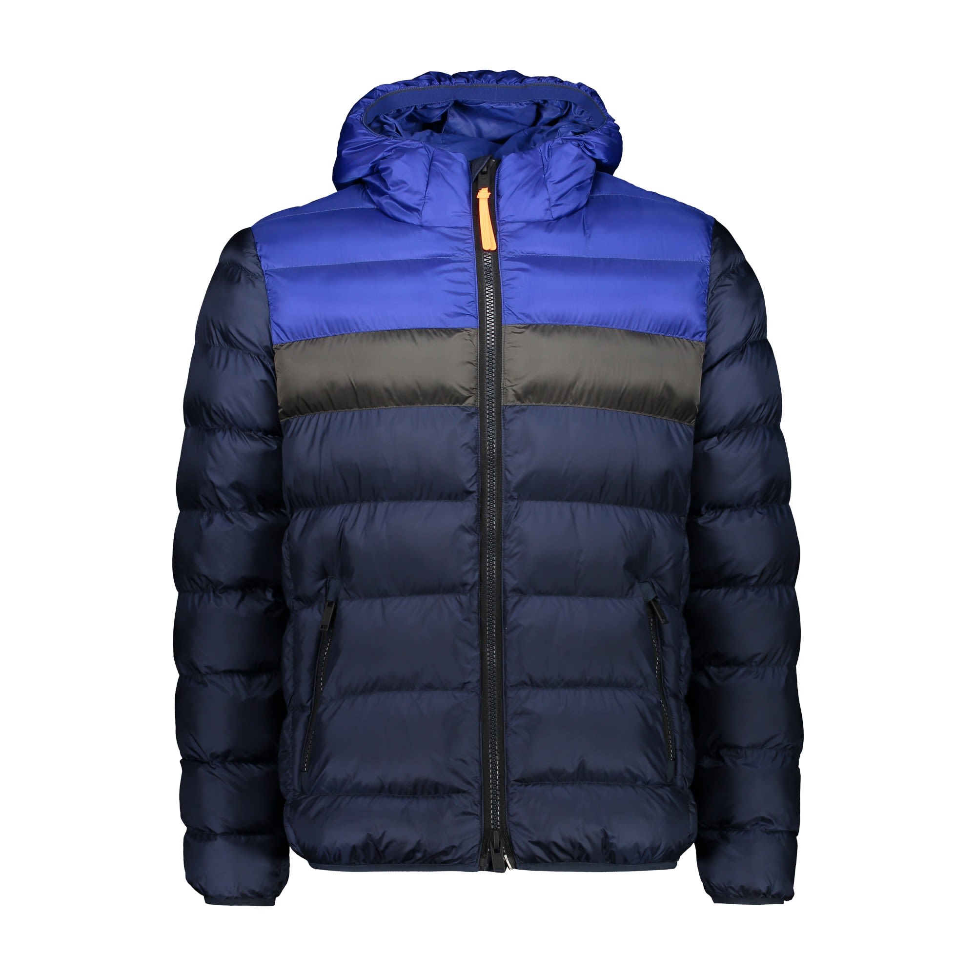 CMP Jacket FIX Hood Colourblock Blau - Schwarz- Male Daunen Isolationsjacken- Grsse 48 - Farbe Black - Blue unter CMP