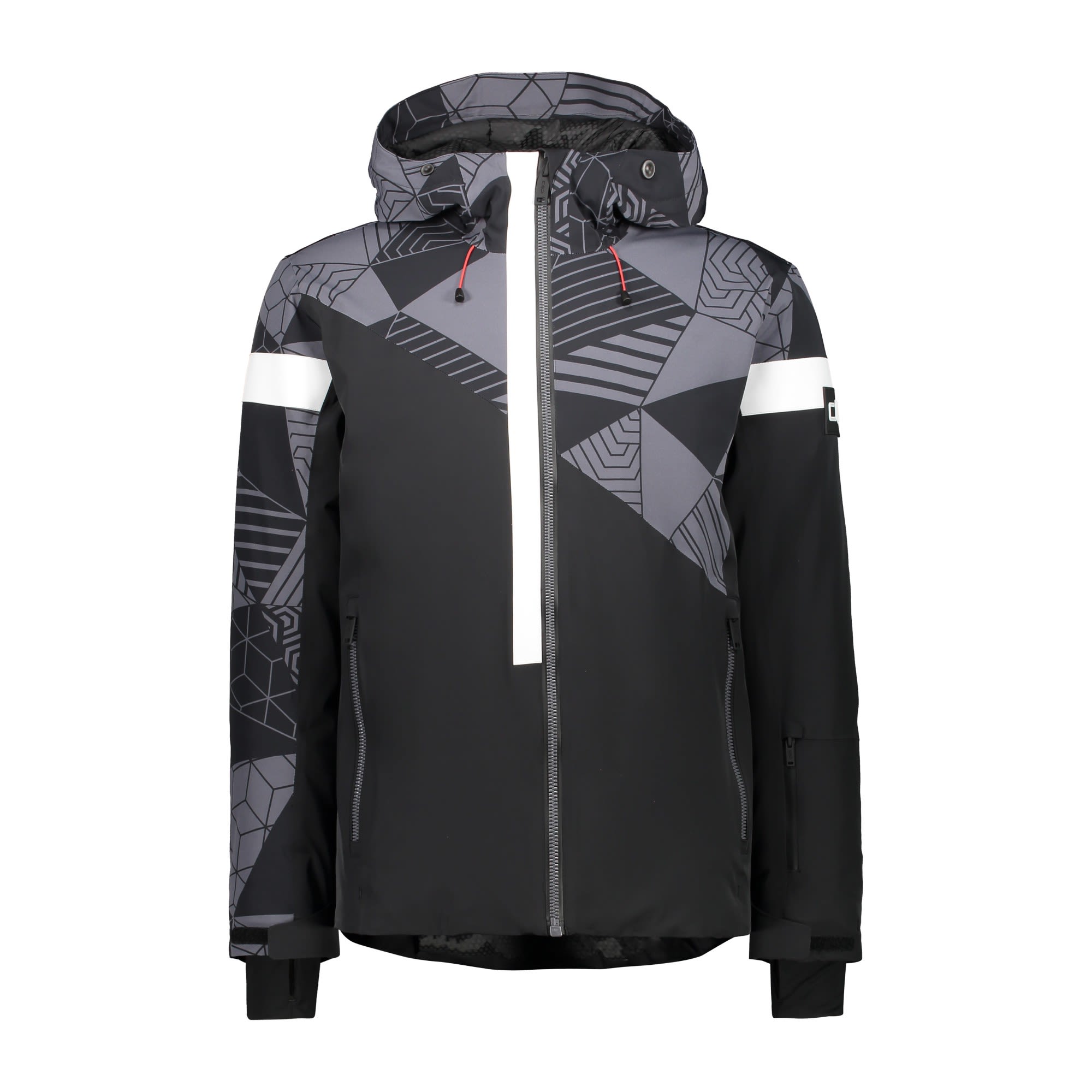 CMP Jacket FIX Hood II Colorblock - Schwarz- Male Regenjacken und Hardshells- Grsse 58 - Farbe Nero unter CMP