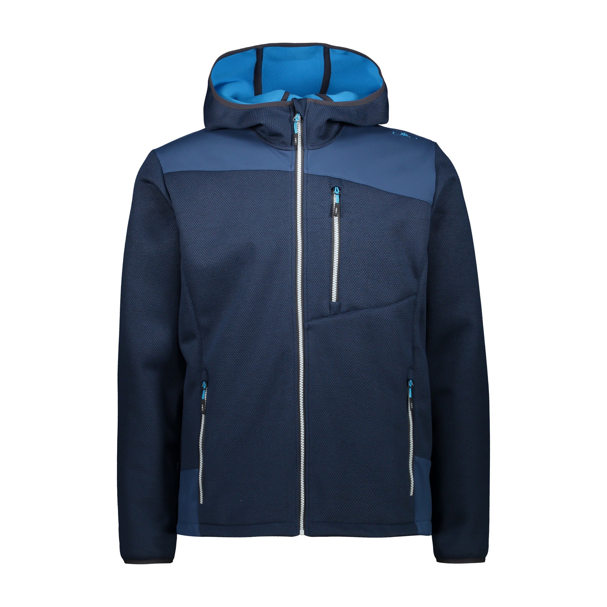 CMP Jacket FIX Hood Jacquard Blau- Male Ponchos und Capes- Grsse 48 - Farbe Blue Ink