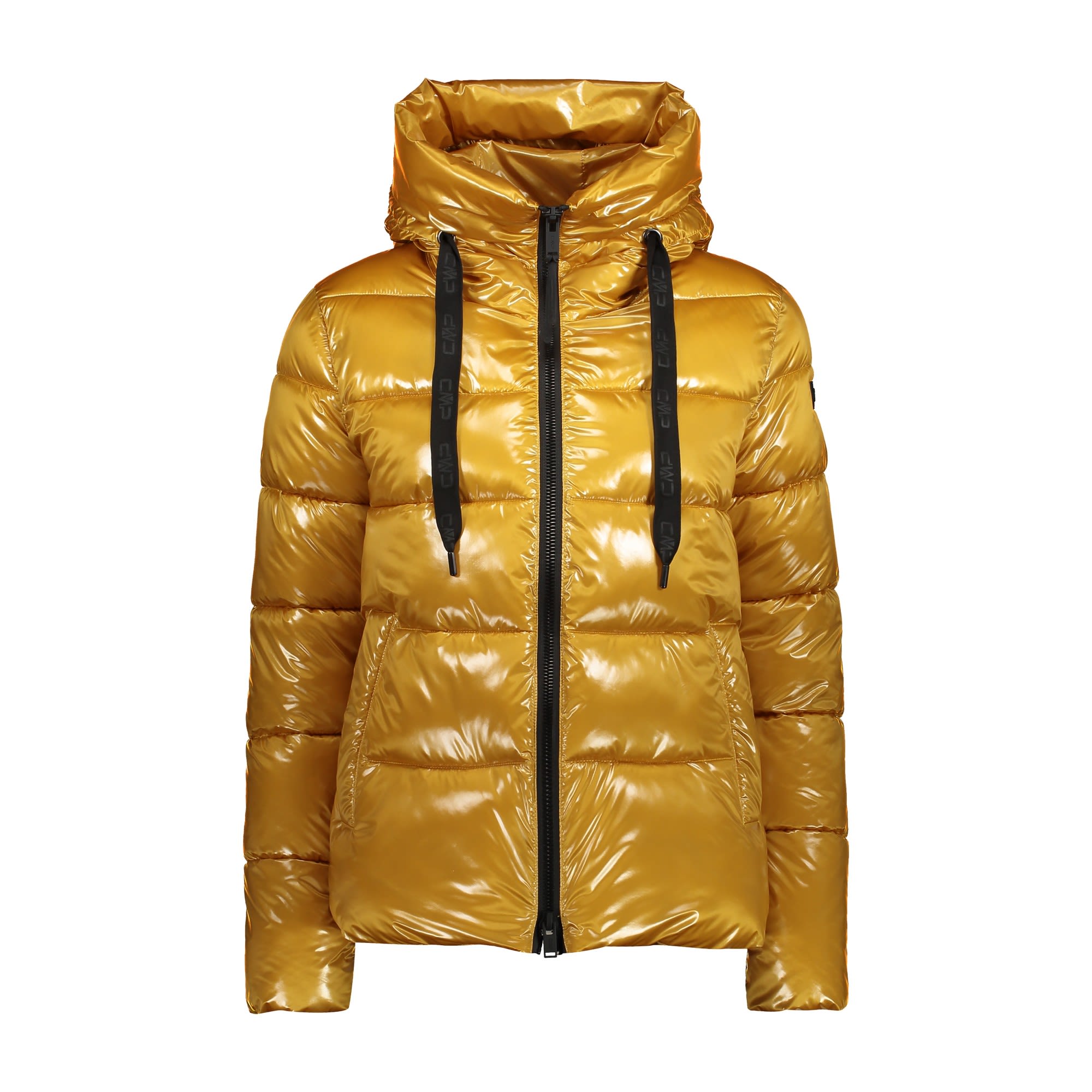 CMP Jacket FIX Hood Shiny Gelb- Female Daunen Isolationsjacken- Grsse 40 - Farbe Ambra unter CMP