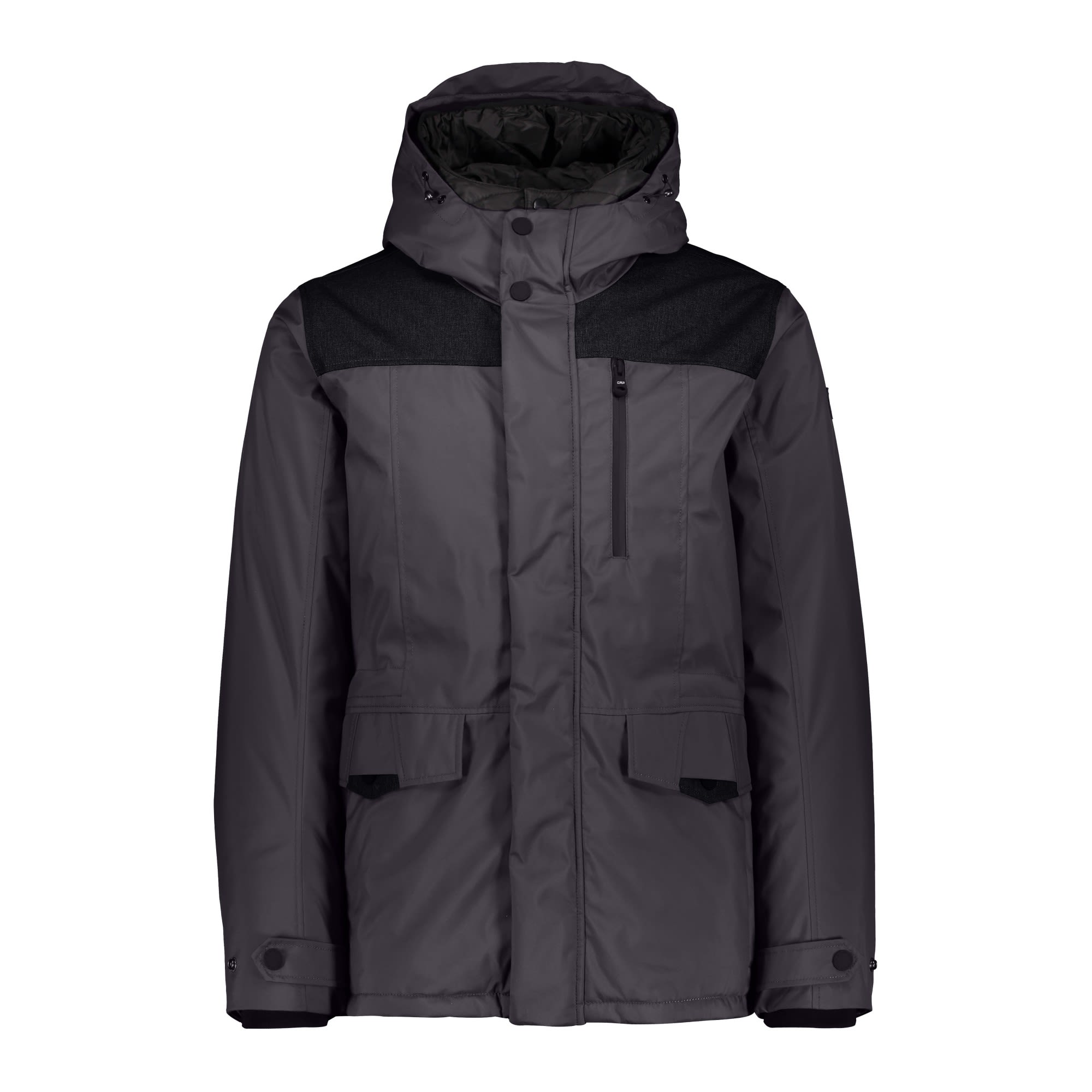 CMP Mid Jacket Zip Hood Polyester Grau- Male Anoraks- Grsse 50 - Farbe Antracite