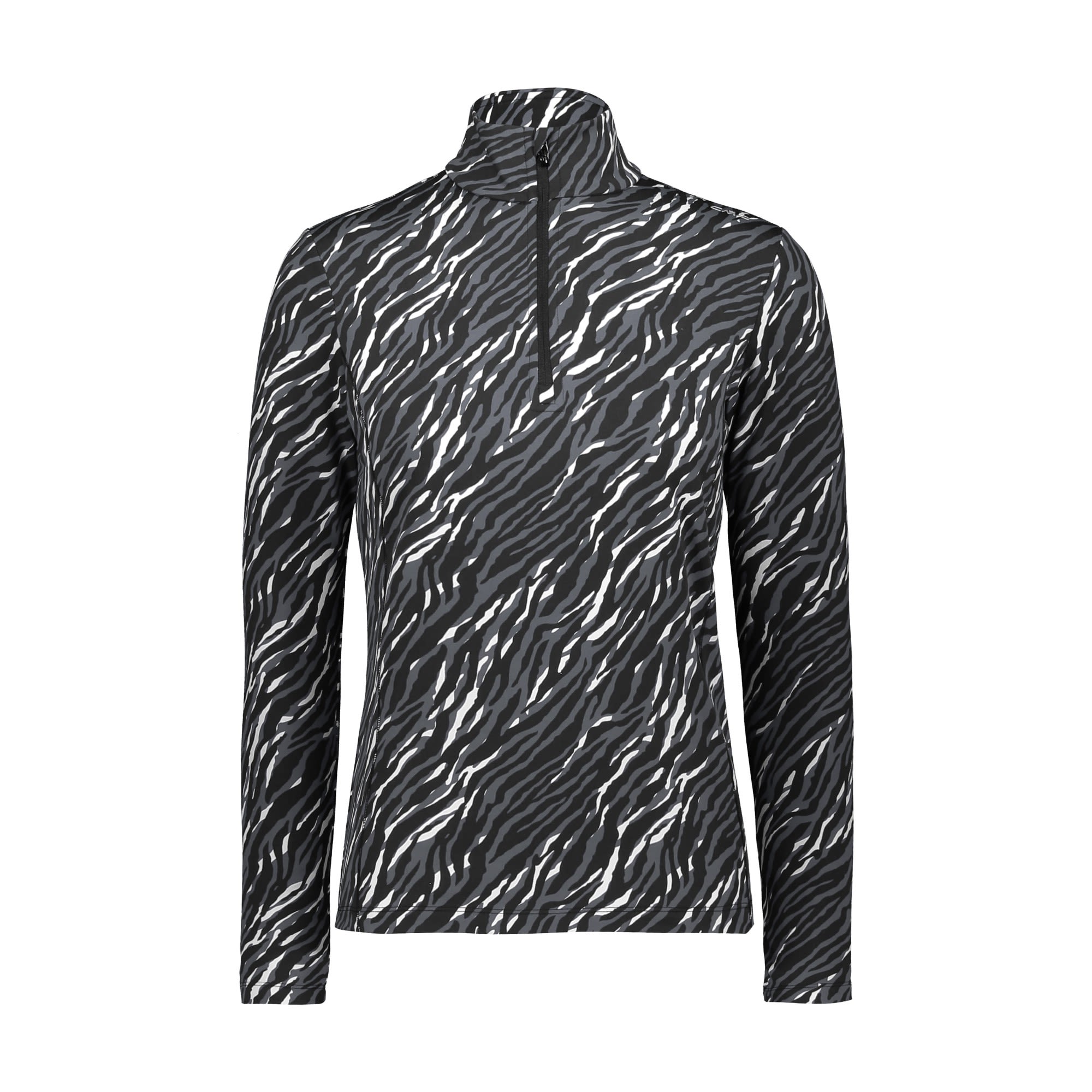 CMP Printed Sweat Grau- Female Langarm-Shirts- Grsse 46 - Farbe Graffite - Nero