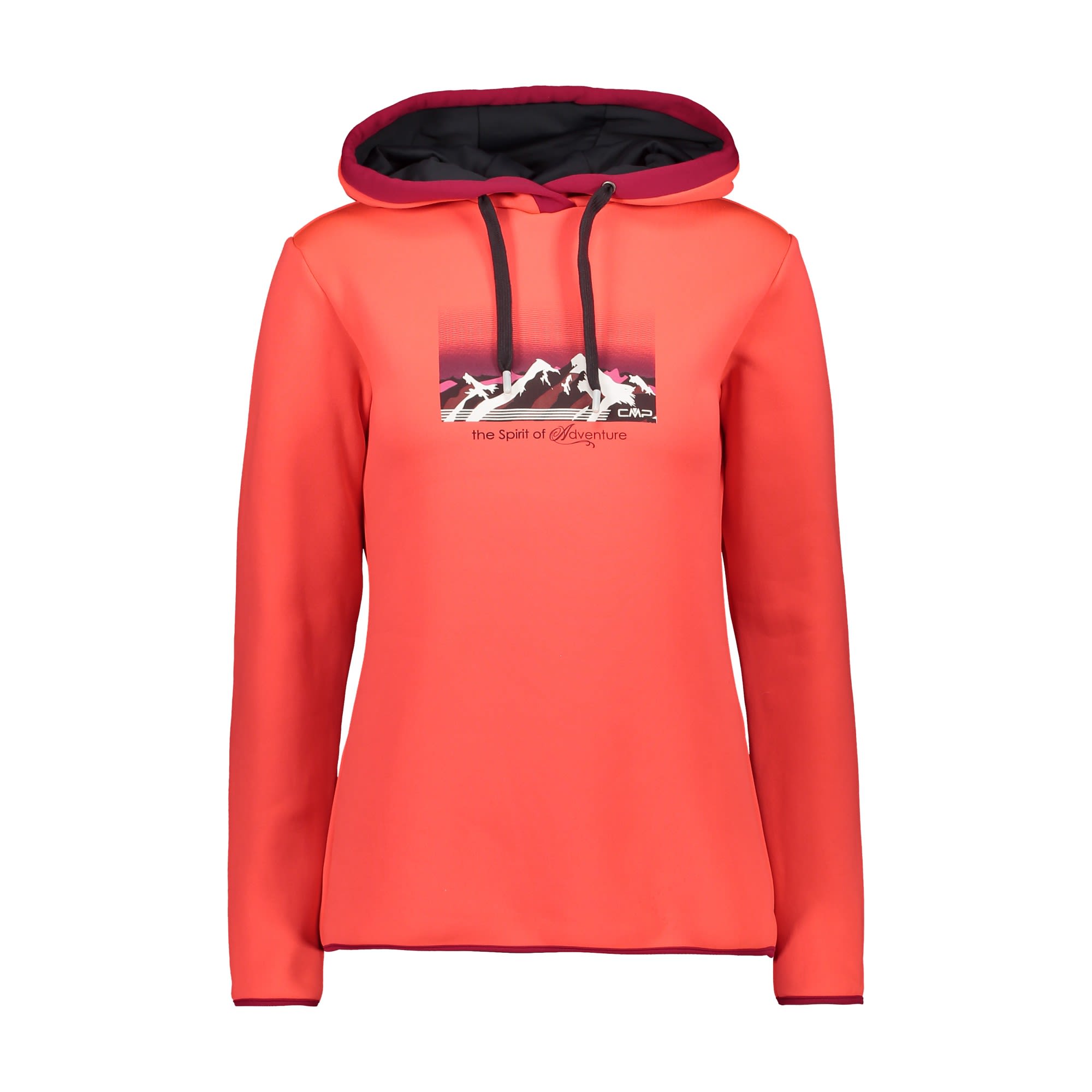 CMP Sweat FIX Hood Rot- Female Sweaters und Hoodies- Grsse 42 - Farbe Red Fluo
