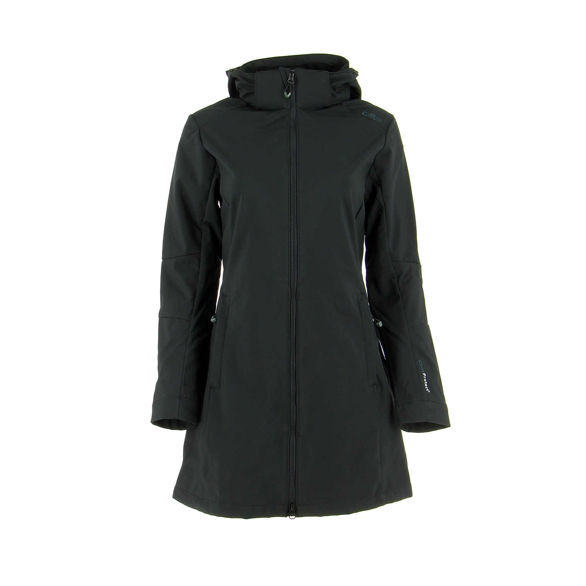 CMP Zip Hood Coat Softshell Schwarz- Female Freizeitmntel- Grsse 34 - Farbe Nero