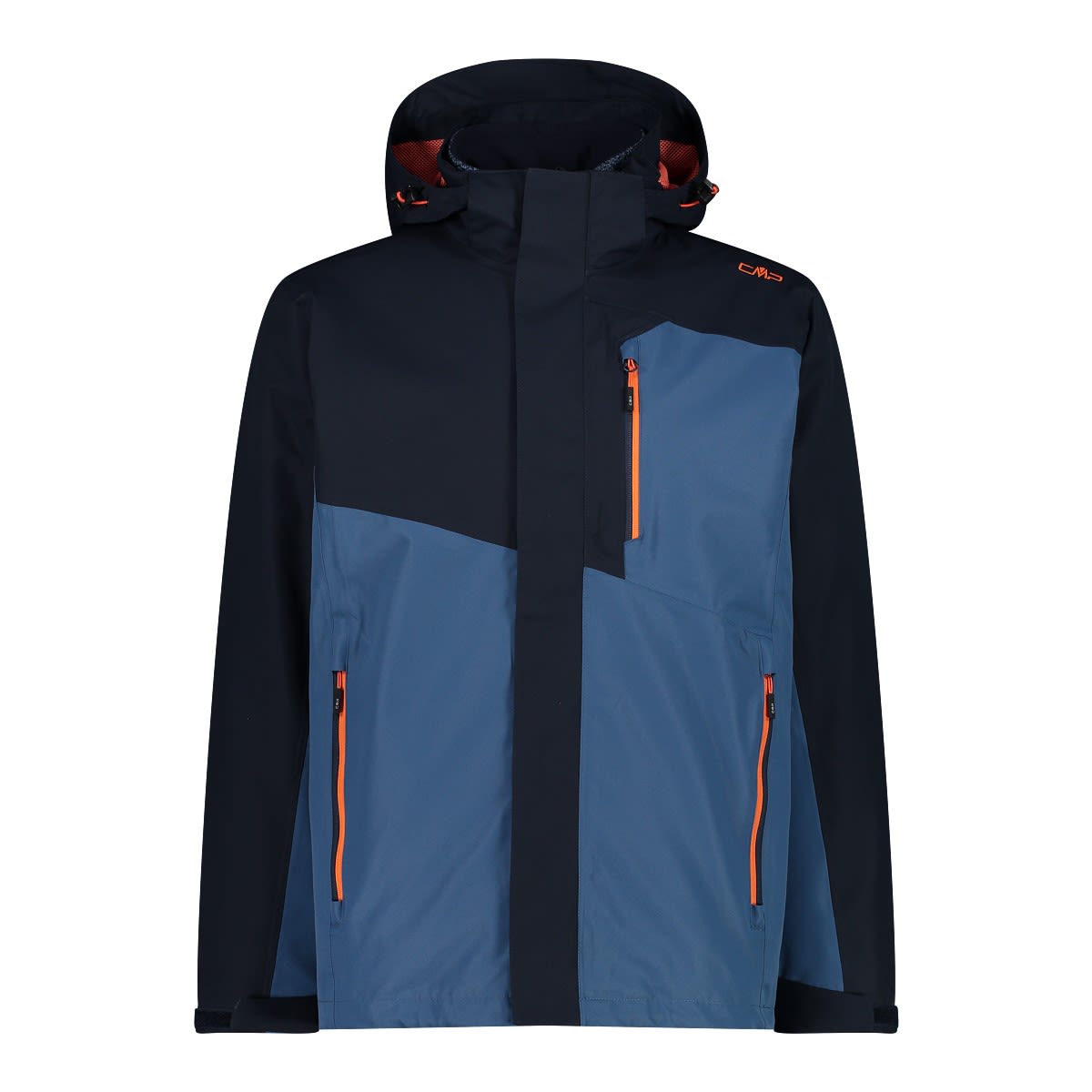 CMP Zip Hood Detachable Inner Jacket Colorblock - Blau- Male Anoraks- Grsse 46 - Farbe Blackblue
