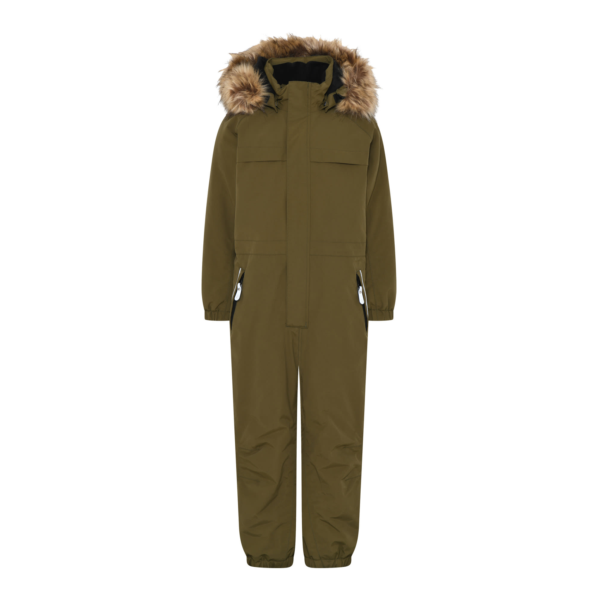 Color Kids Kids Coverall With Fake Fur 3 Grn- Overalls und OnePiece- Grsse 92 - Farbe Dark Olive