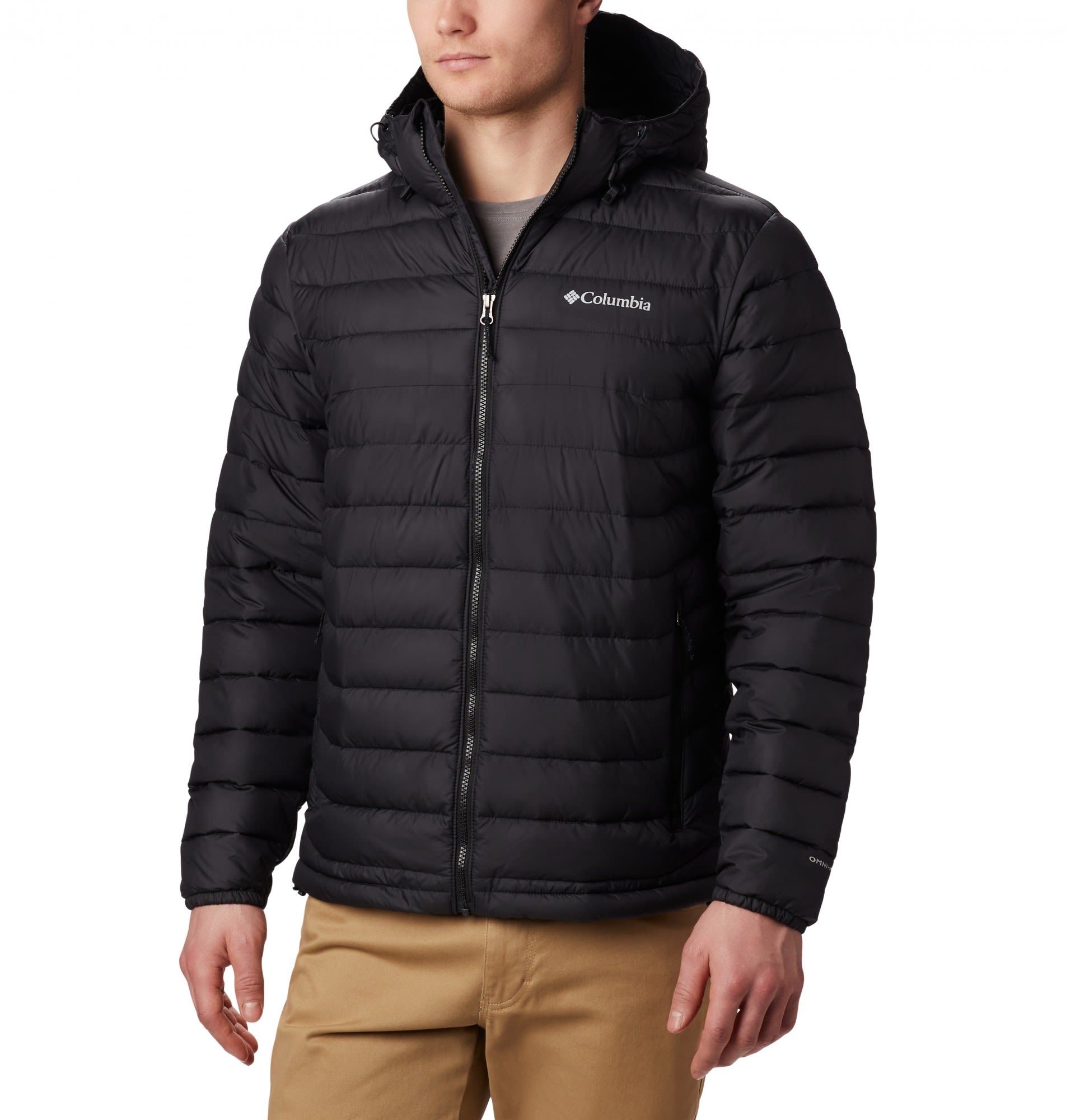 Columbia Powder Lite Hooded Jacket Schwarz- Male Isolationsjacken- Grsse XL - Farbe Black