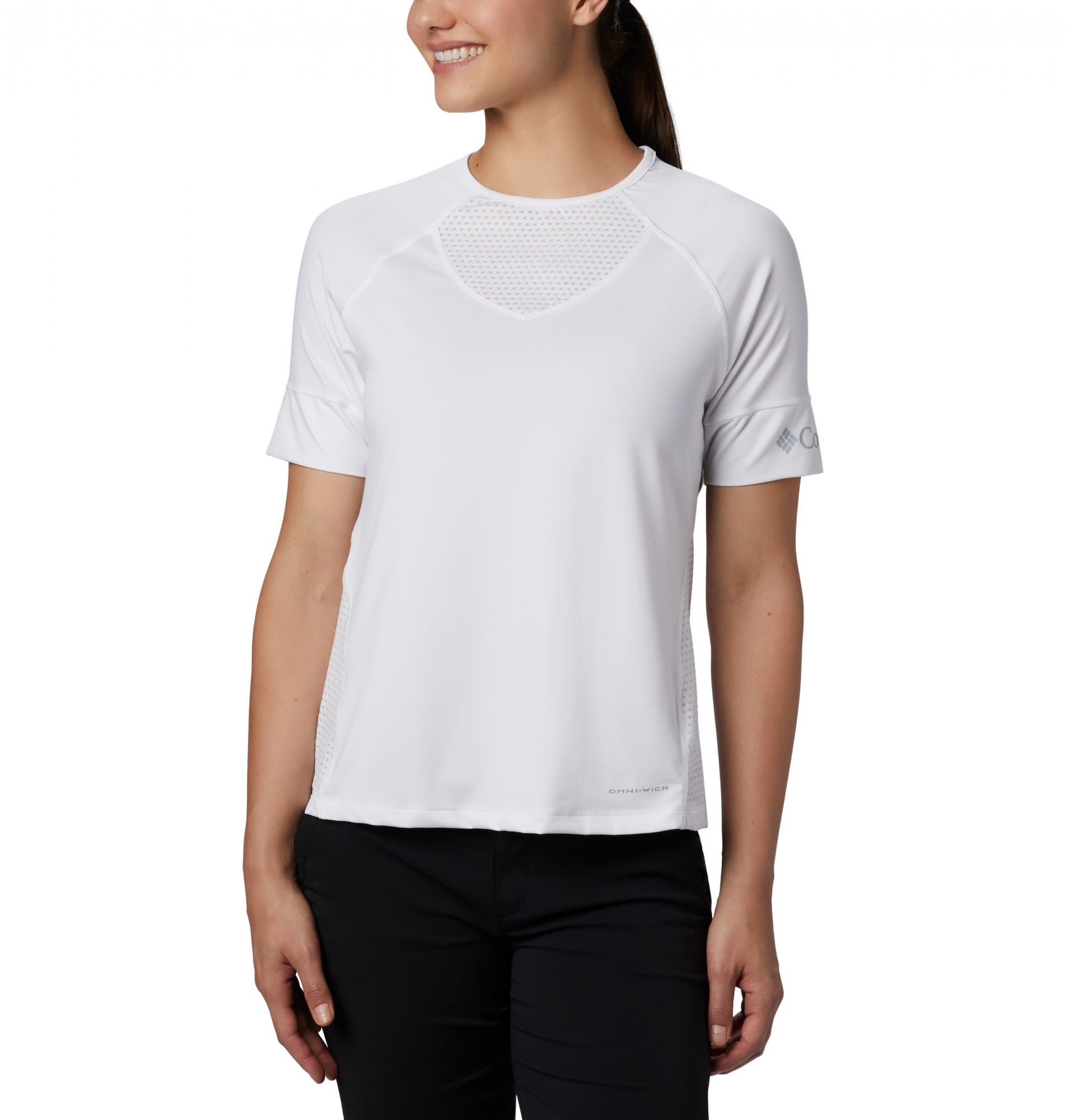 Columbia Windgates Short Sleeve Tee Weiss- Female Kurzarm-Shirts- Grsse L - Farbe White unter Columbia