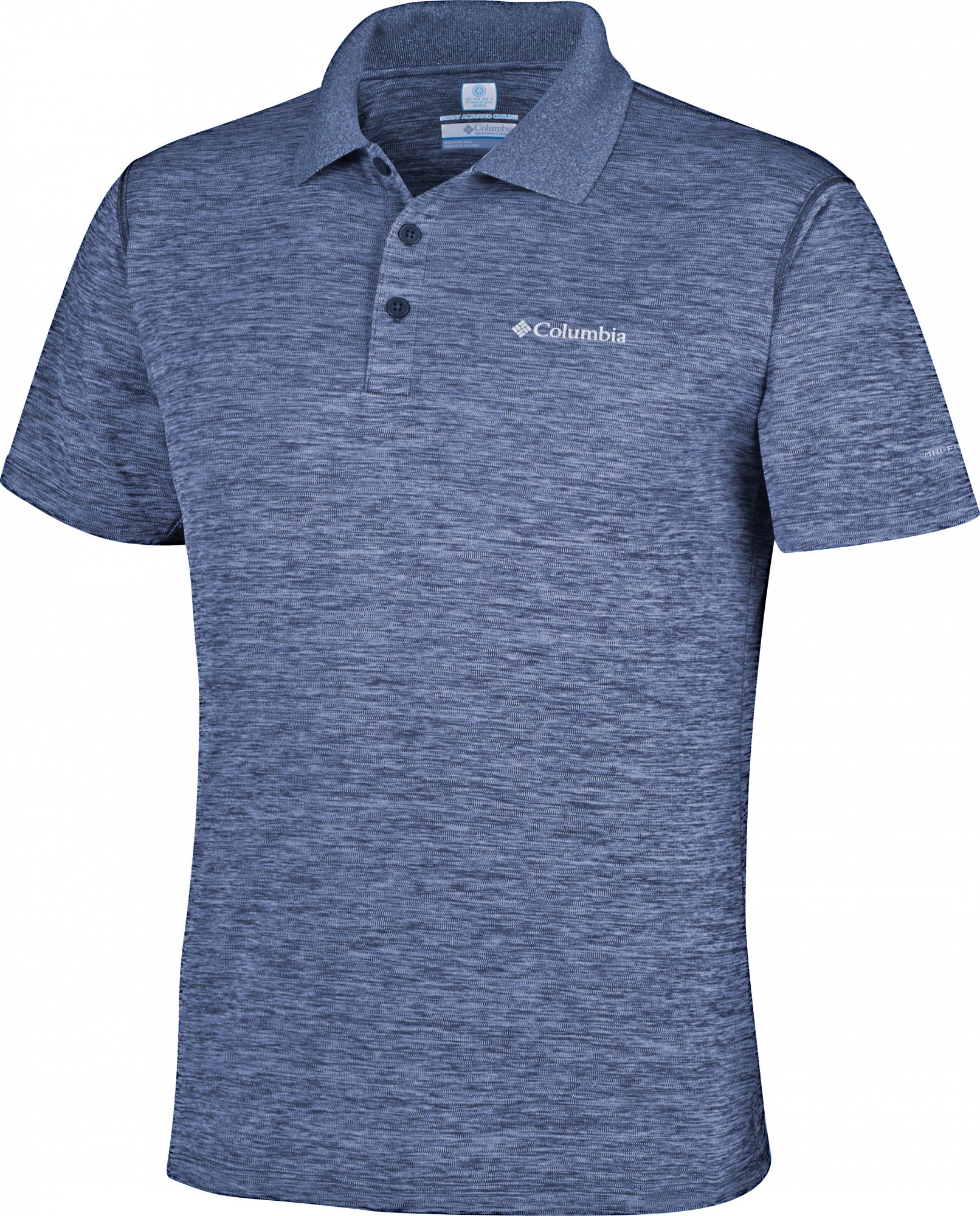 Columbia Zero Rules Polo Shirt Blau- Male Kurzarm-Polos- Grsse M - Farbe Carbon Heather