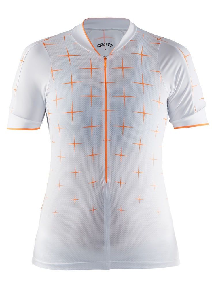 Craft Belle Glow Jersey Orange - Weiss- Female Kurzarm-Shirts- Grsse XS - Farbe White - Orange unter Craft