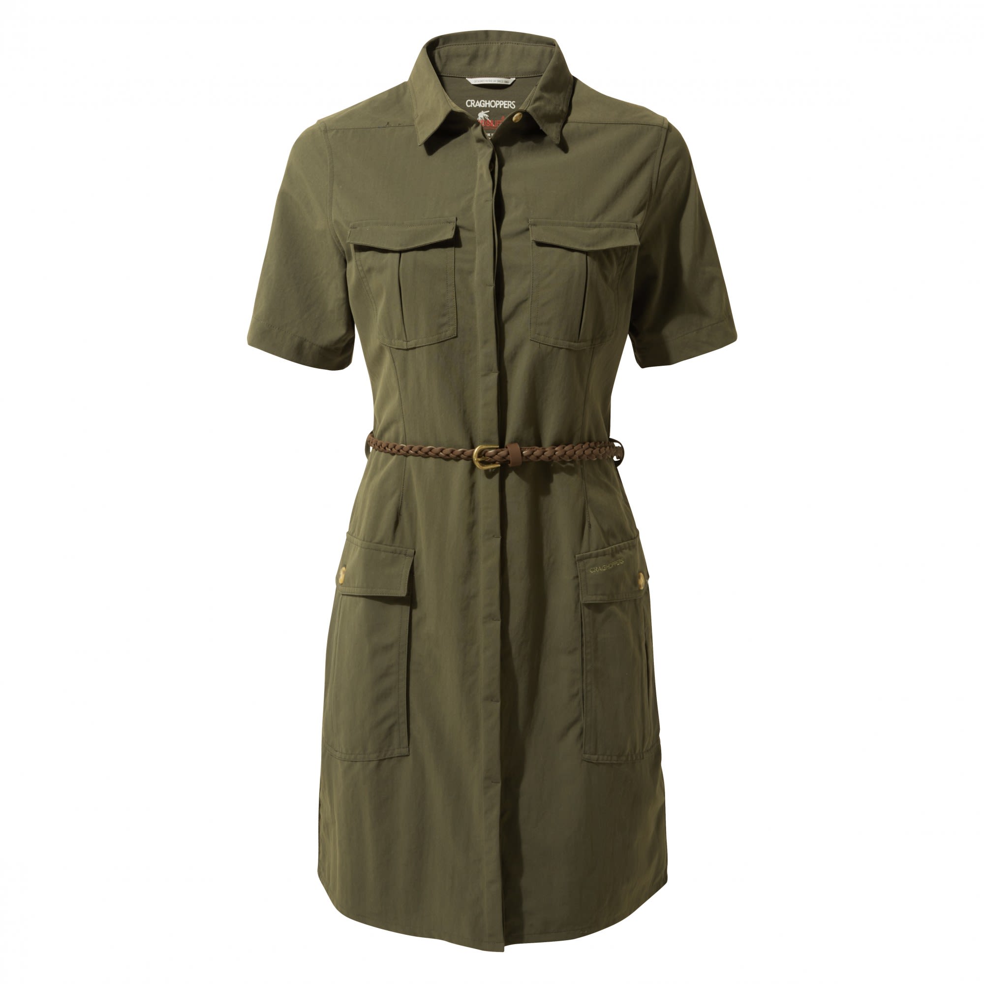 Craghoppers Nosilife Savannah Kleid Grn- Female Kleider- Grsse 42 - 16 - Farbe Mid Khaki