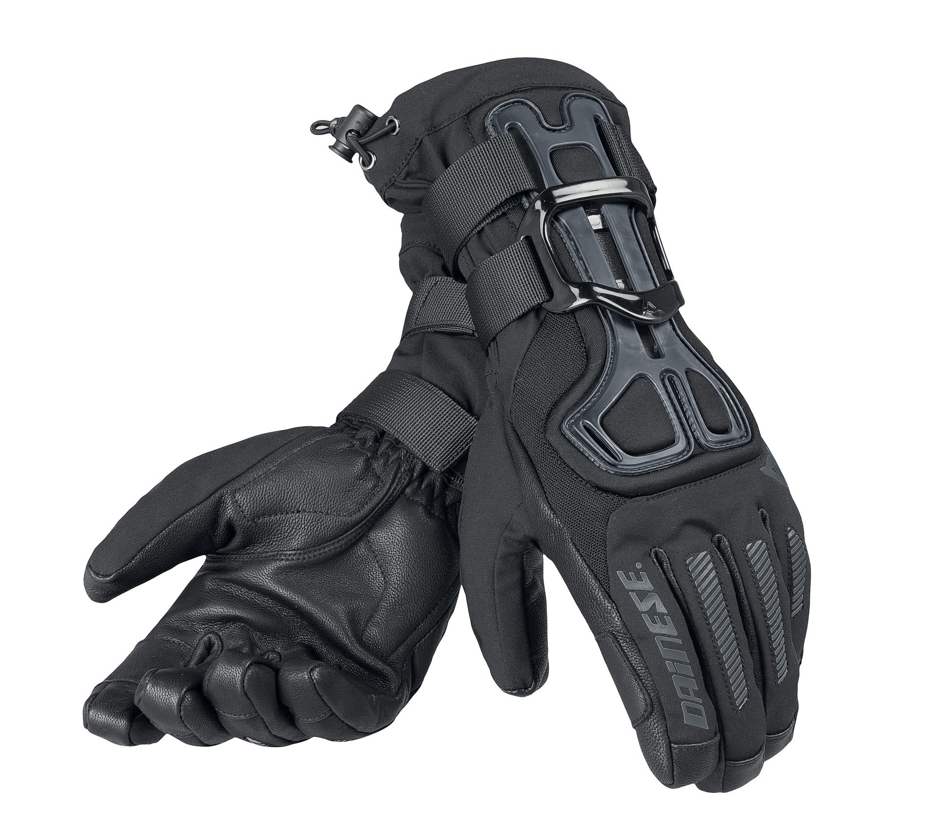 Dainese D-Impact 13 D-Dry Glove Schwarz- PrimaLoft(R) Fingerhandschuhe- Grsse XS - Farbe Black - Carbon