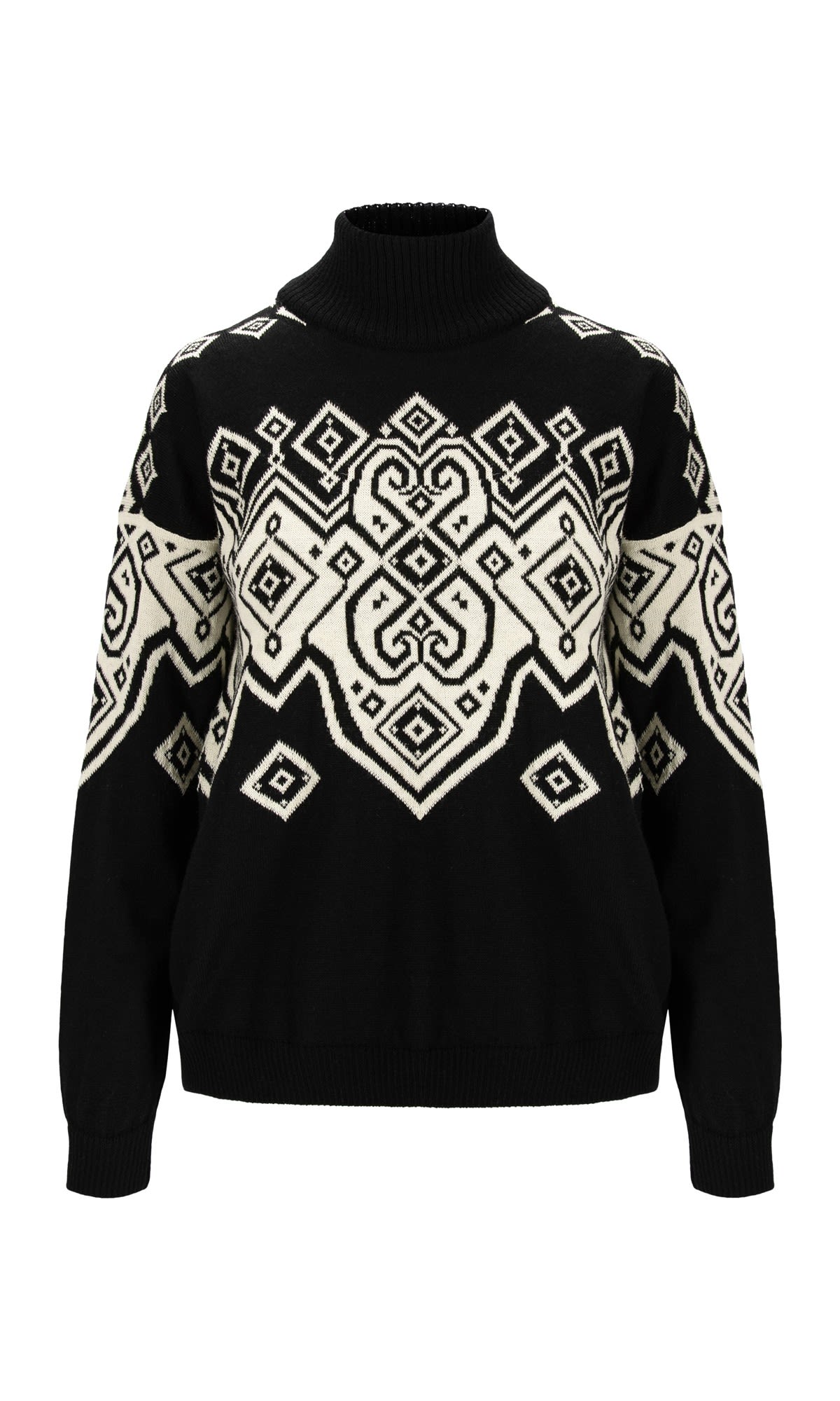 Dale Of Norway Falun Heron Sweater Schwarz- Female Merino Sweaters und Hoodies- Grsse S - Farbe Black - Offwhite