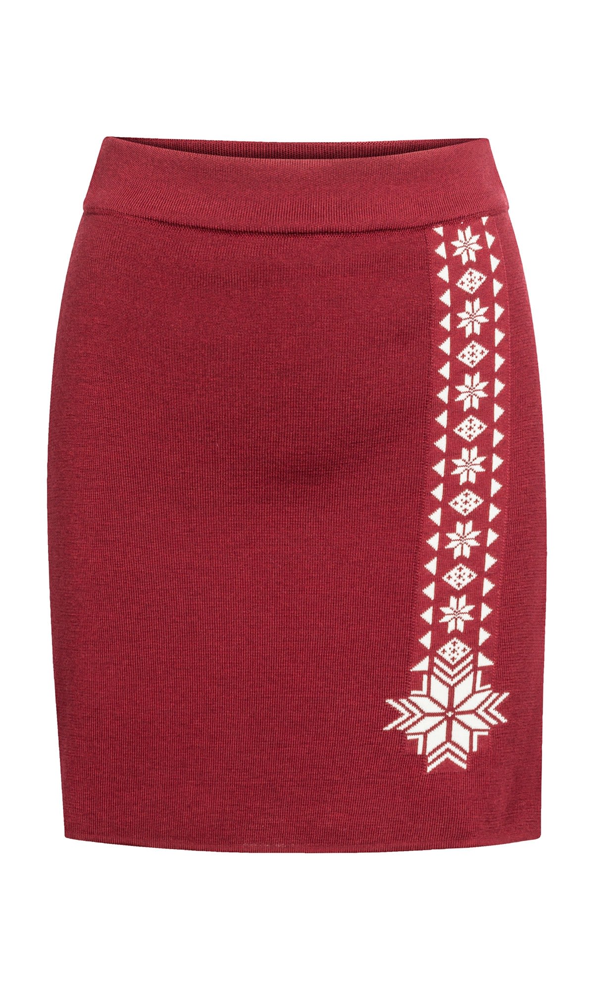 Dale Of Norway Geilo Skirt Rot- Female Merino Rcke- Grsse M - Farbe Ruby Melange - Offwhite