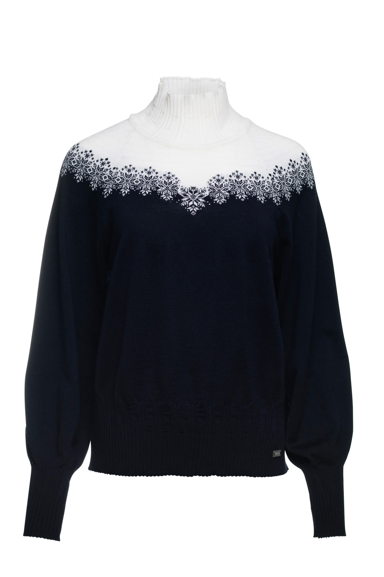 Dale Of Norway Isfrid Sweater Blau- Female Merino Pullover- Grsse S - Farbe Navy - White