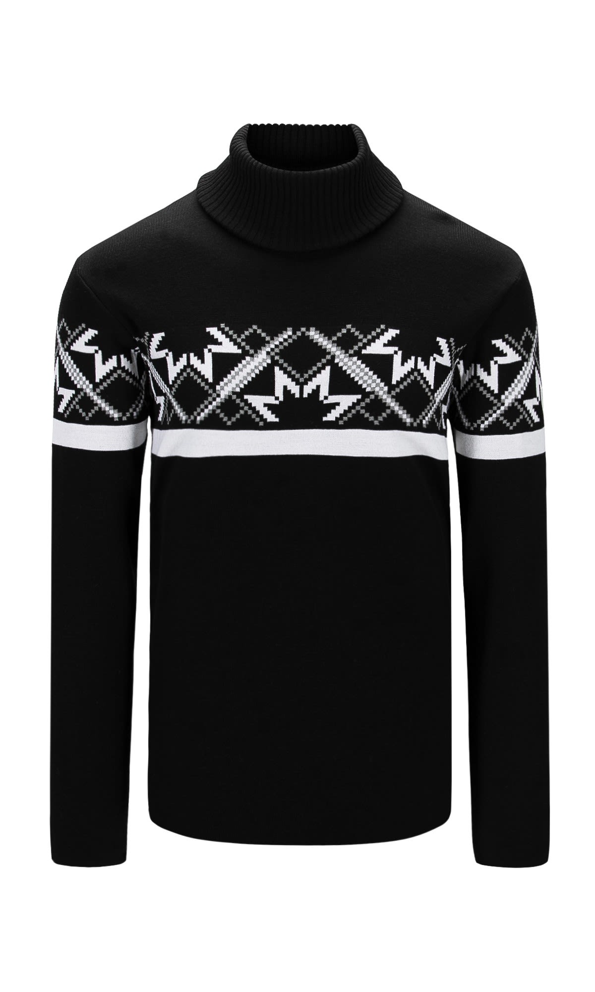 Dale Of Norway Mount Ashcroft Sweater Schwarz- Male Merino Sweaters und Hoodies- Grsse S - Farbe Black - White - Smoke