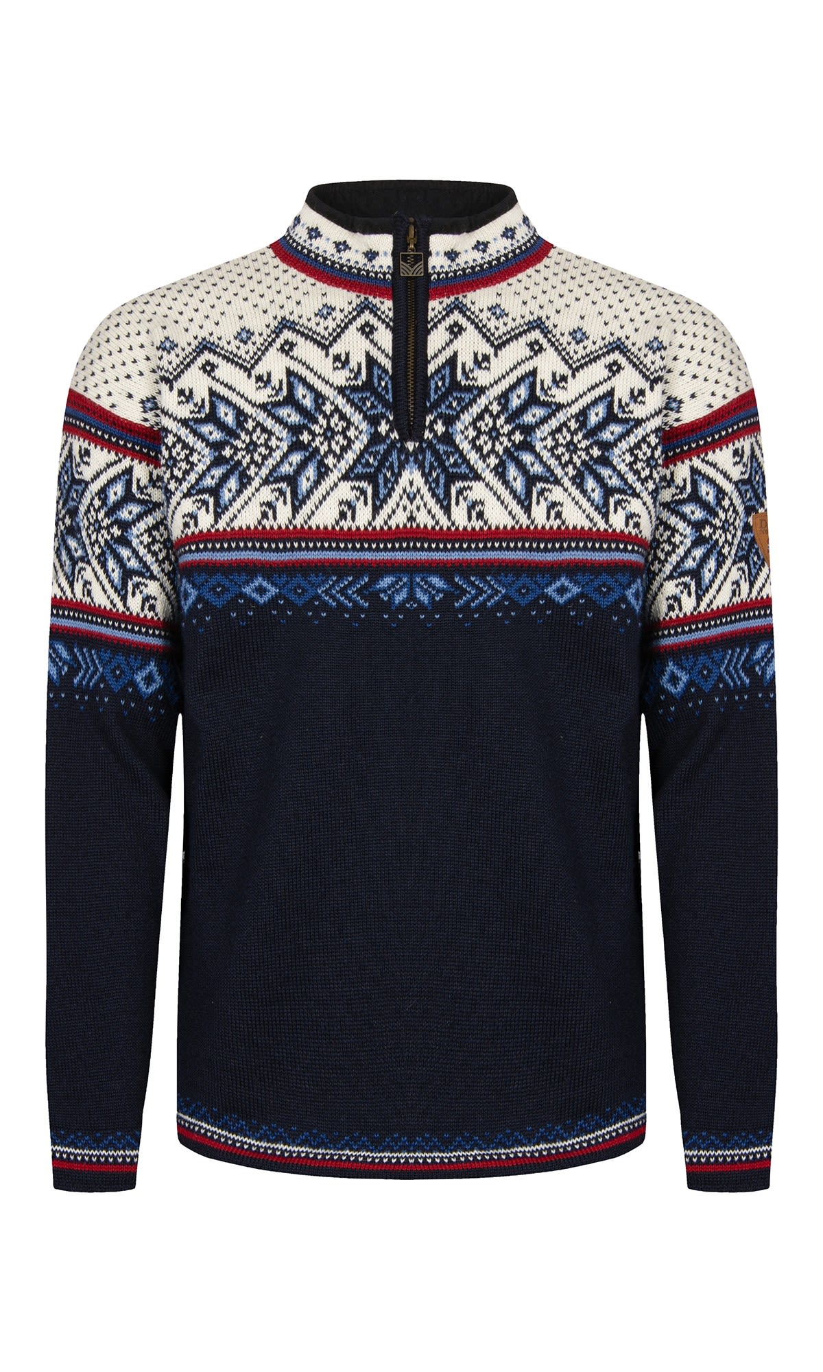 Dale Of Norway Vail Sweater Blau- Male Sweaters und Hoodies- Grsse XS - Farbe Midnight Navy - Red Rose - Offwhite