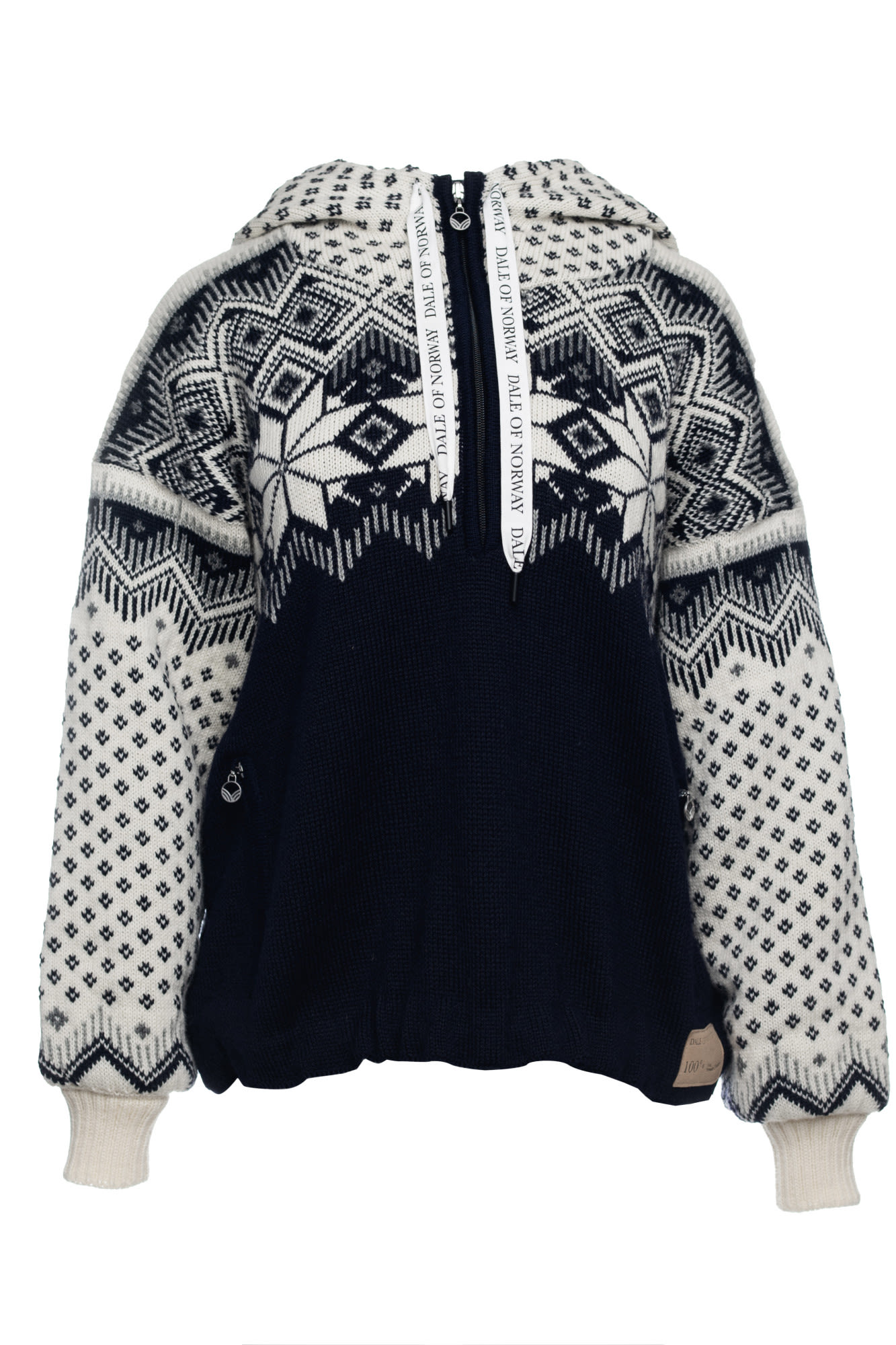 Dale Of Norway Vilja Waterproof Hoodie Blau- Female Merino Ponchos und Capes- Grsse S - Farbe Navy - Offwhite - Smoke