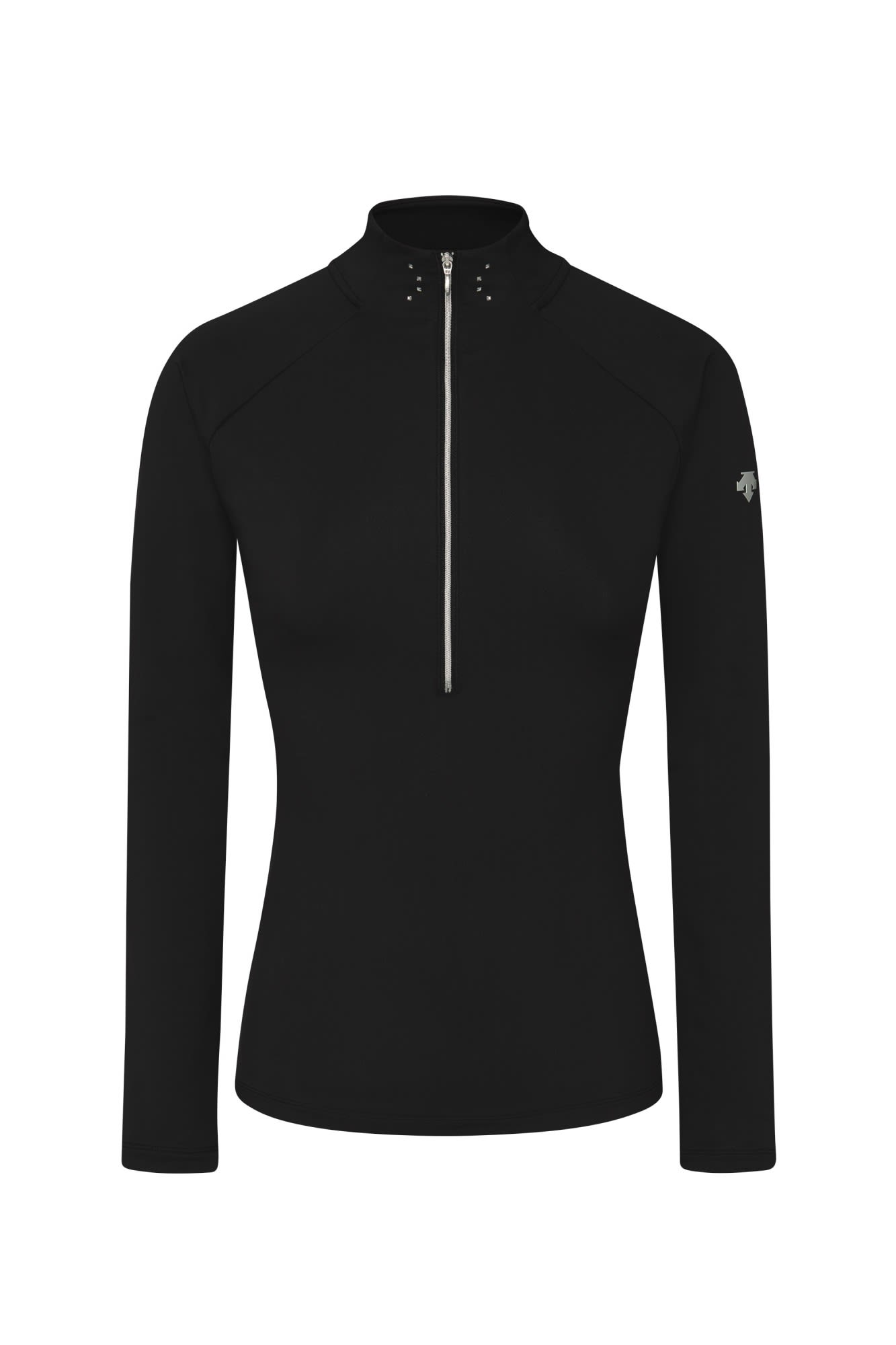 Descente Sylvia T-Neck Shirt Schwarz- Female Langarm-Shirts- Grsse 42 - Farbe Black