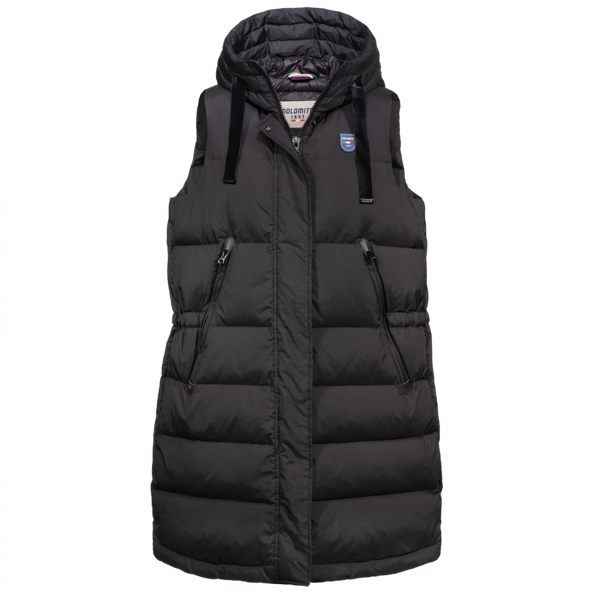 Dolomite 76 Fitzroy Long Vest Schwarz- Female Daunen Isolationswesten- Grsse XS - Farbe Black