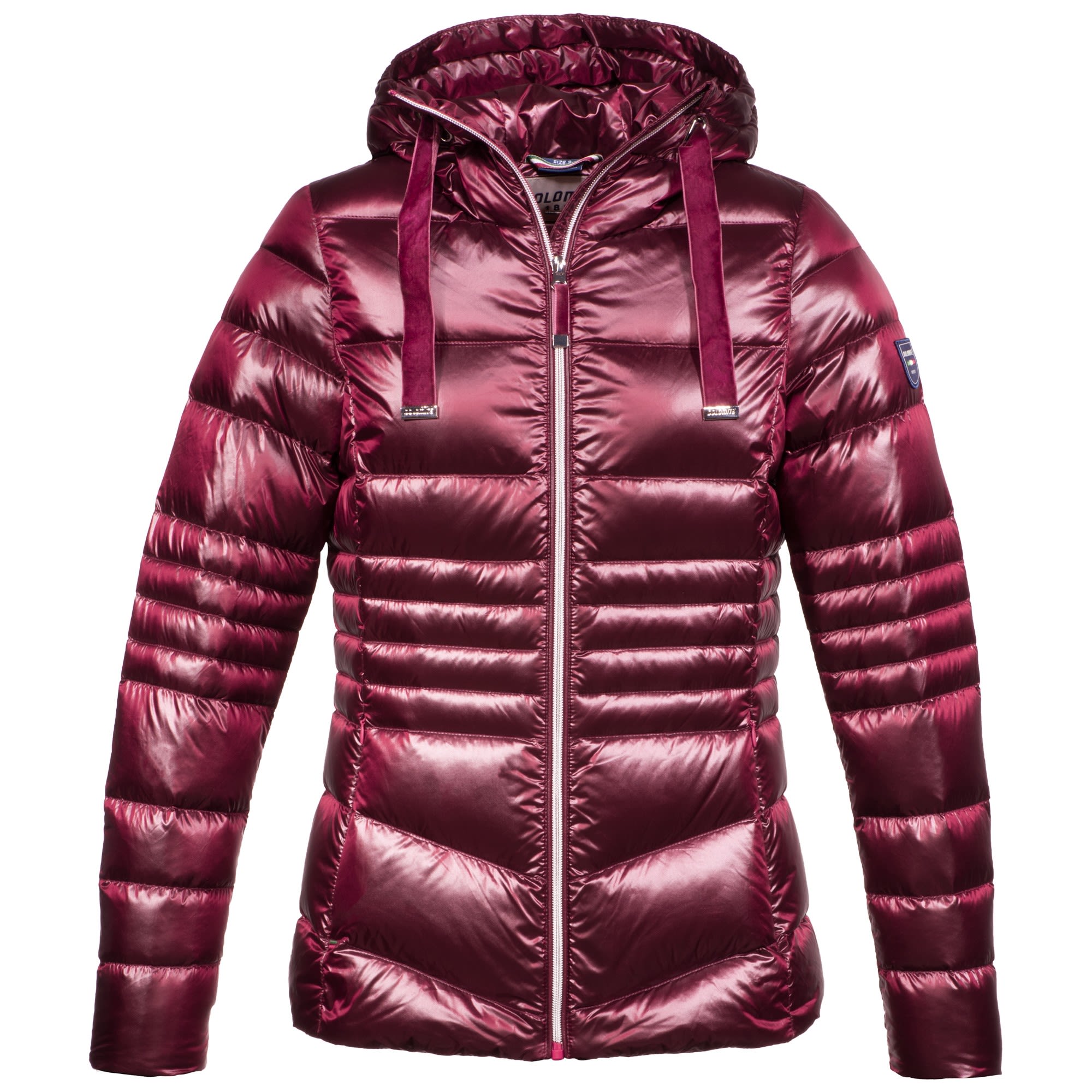 Dolomite Corvara Satin Hood Jacket Rot- Female Daunen Freizeitjacken- Grsse S - Farbe Alert Red