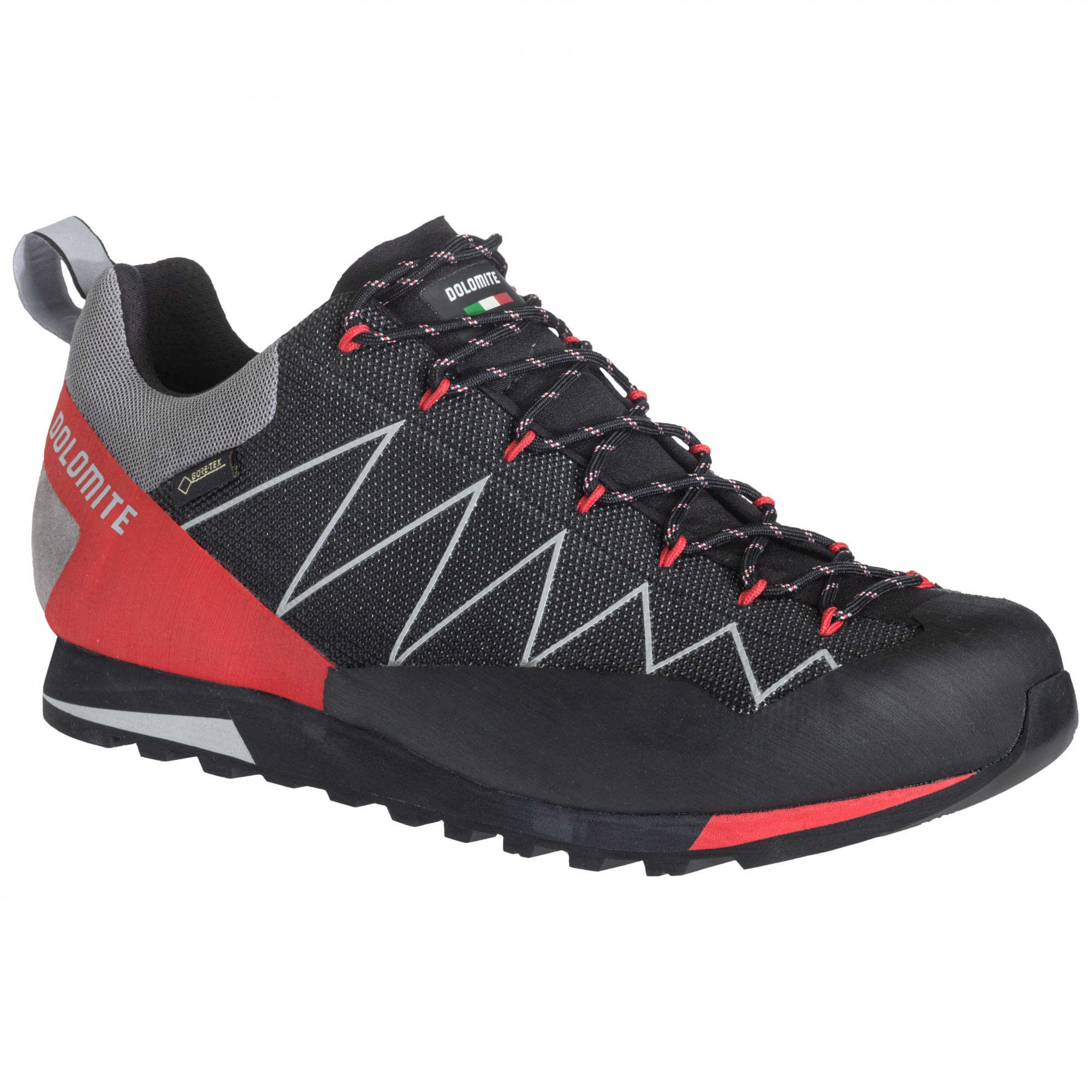 Dolomite Crodarossa Lite Gtx(R)(R) 2-0 Schwarz- Male Gore-Tex(R) Hiking- und Approach-Schuhe- Grsse EU 38 - Farbe Black - Fiery Red