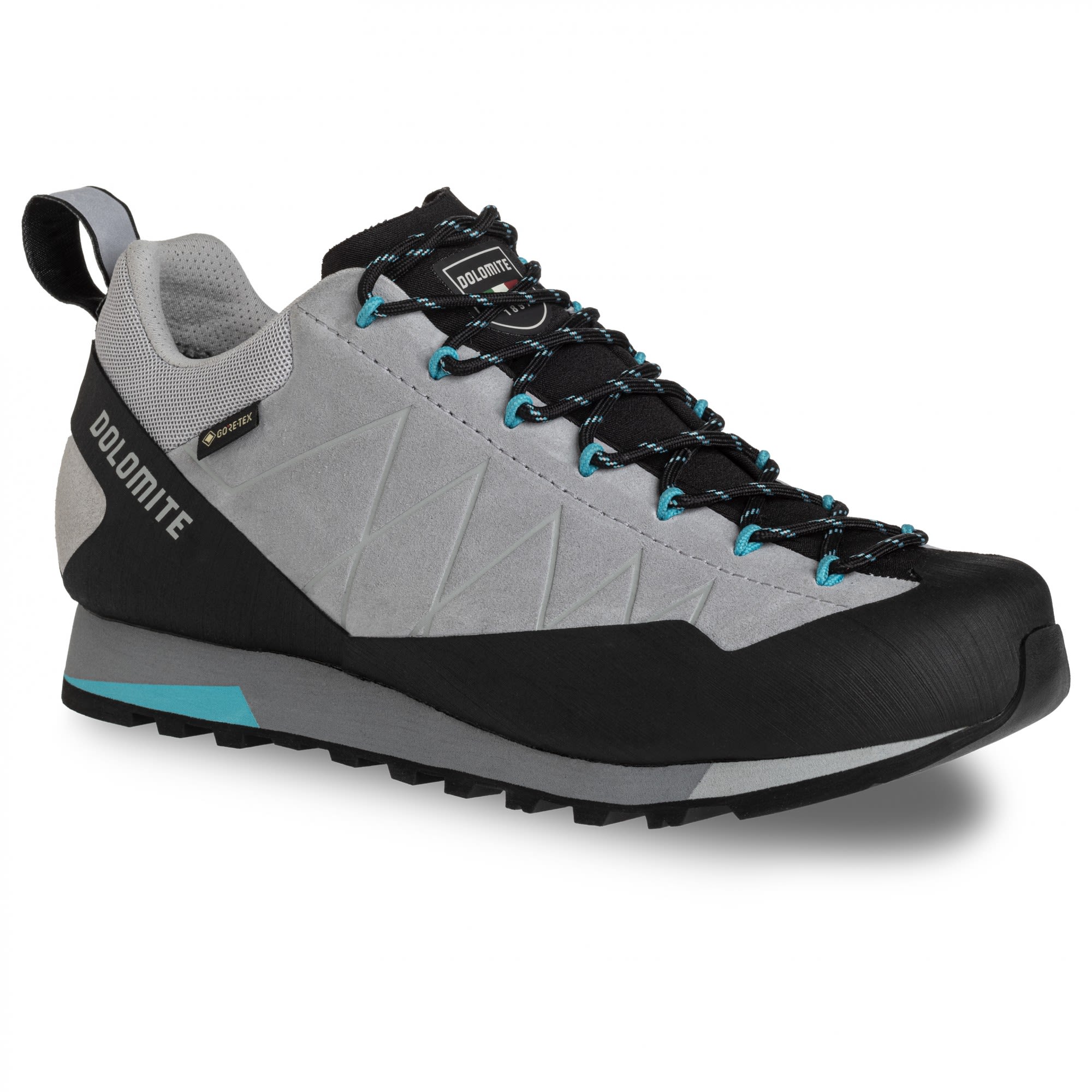 Dolomite Crodarossa Low Gtx(R)(R) Grau- Female Gore-Tex(R) Hiking- und Approach-Schuhe- Grsse EU 37-5 - Farbe Aluminium Grey - Capri Blue
