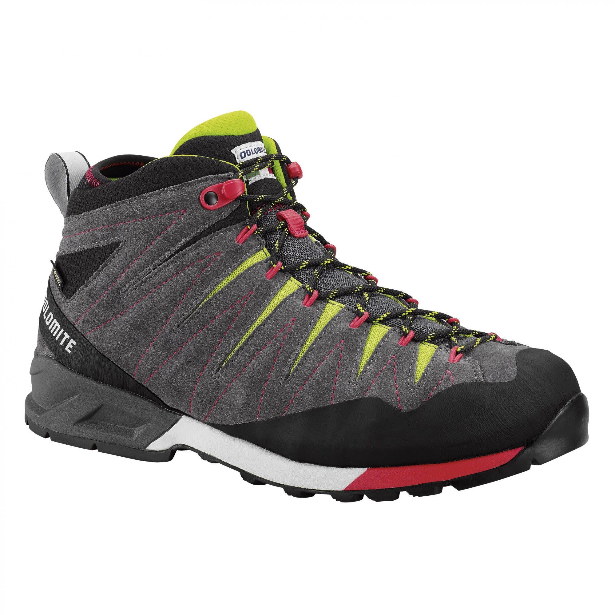 Dolomite Crodarossa Mid Gtx(R)(R) Grau- Male Gore-Tex(R) Hiking- und Approach-Schuhe- Grsse EU 36 2-3 - Farbe Asphalt Grey - Green Shoot