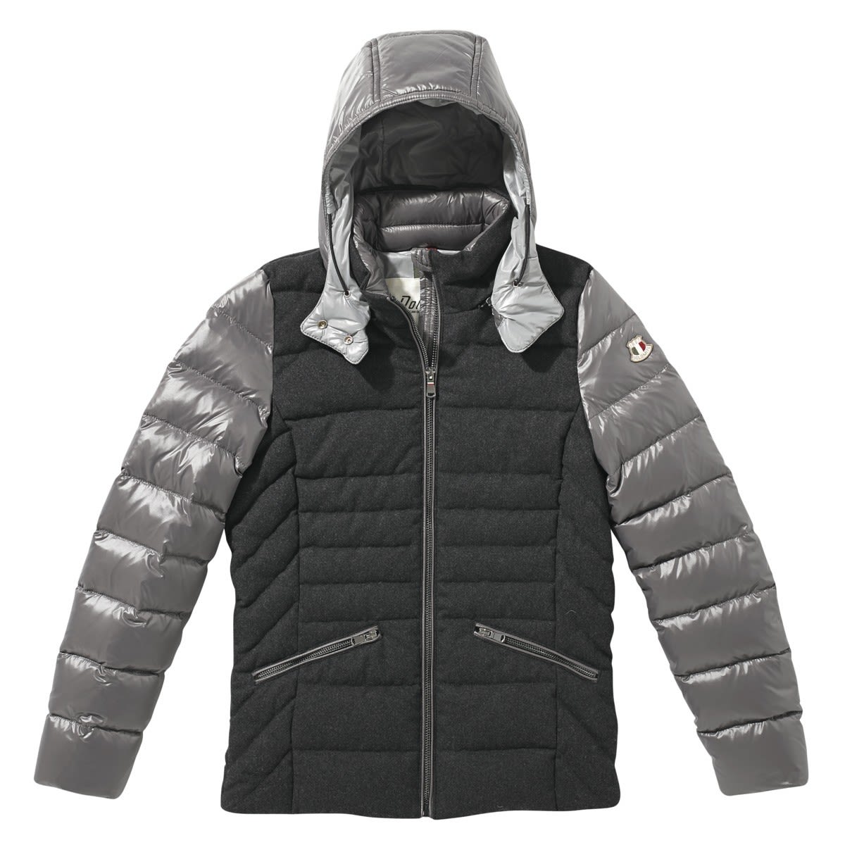 Dolomite Dobbiaco Woman Jacket Colorblock - Grau- Female Daunen Anoraks- Grsse M - Farbe Grey Melange - Smog Grey