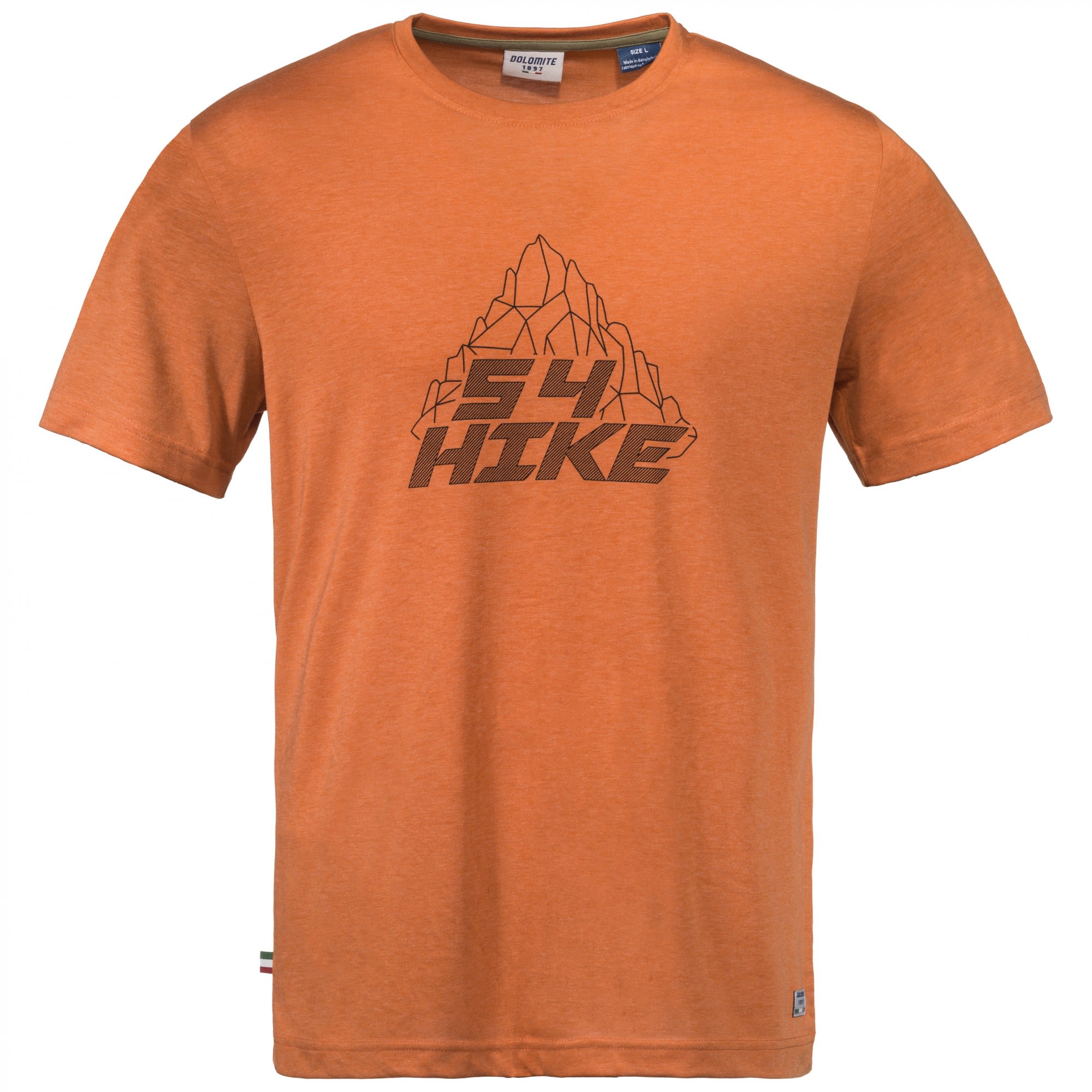 Dolomite Expedition Hike T-Shirt Orange- Male T-Shirts- Grsse L - Farbe Sienna Orange
