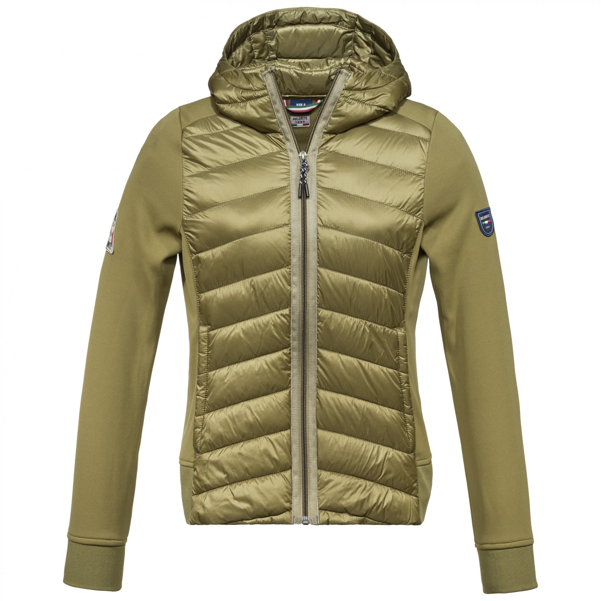 Dolomite Expedition Hybrid Hood Jacket Grn- Female Isolationsjacken- Grsse S - Farbe Chalice Khaki Green