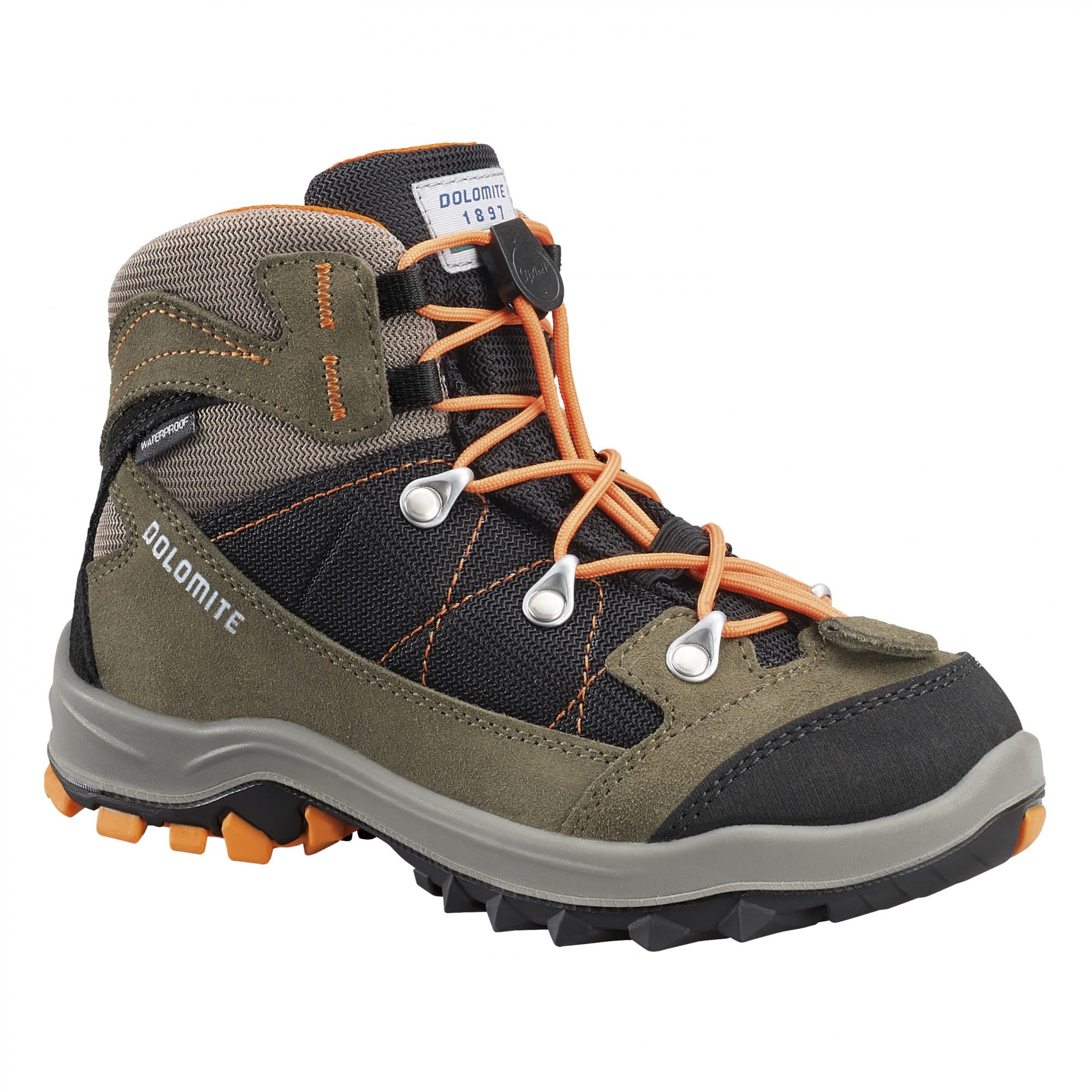 Dolomite Junior Davos Waterproof Grn - Schwarz- Wander- und Trekkingstiefel- Grsse EU 26 - Farbe Bark - Black