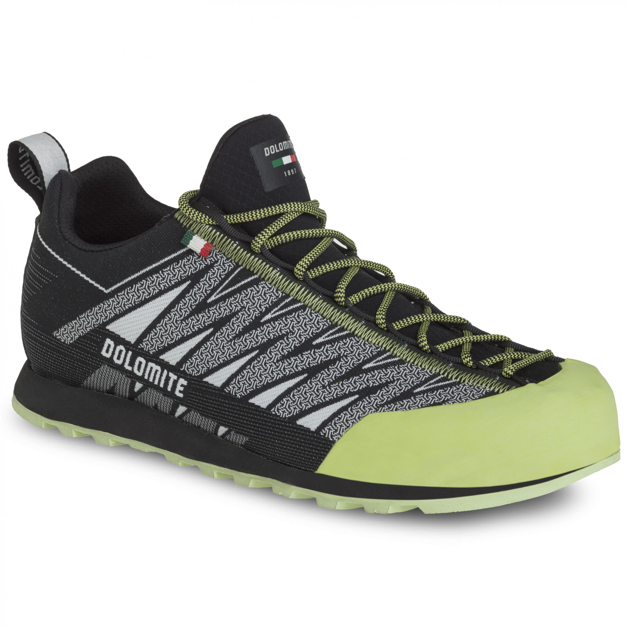 Dolomite Velocissima Grau - Grn- Hiking- und Approach-Schuhe- Grsse EU 36 - Farbe Pewter Grey - Green Shoot