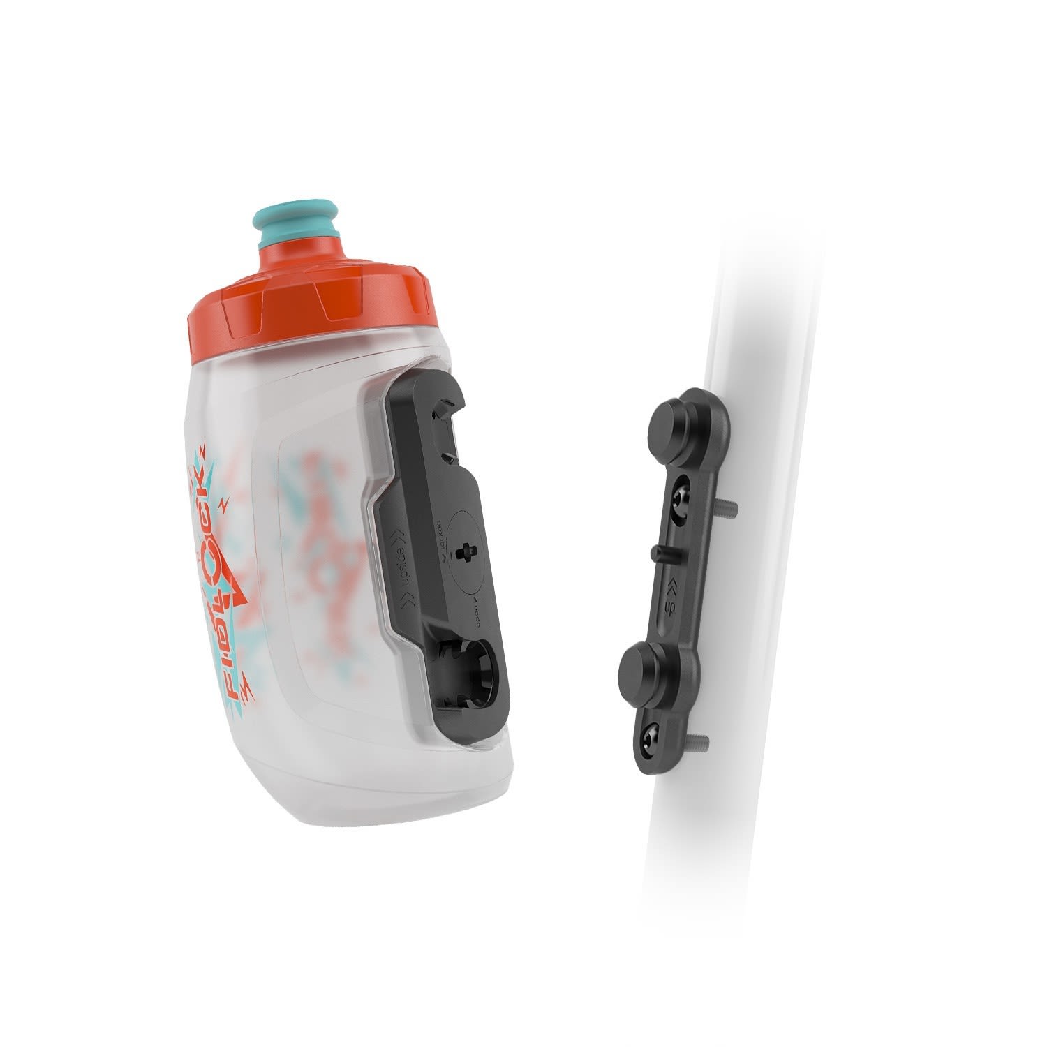 Fidlock Kids Twist Bottle 450 ML + Bike Base Weiss- Flaschen und Halter- Grsse 450 ml - Farbe Transparent White unter Fidlock