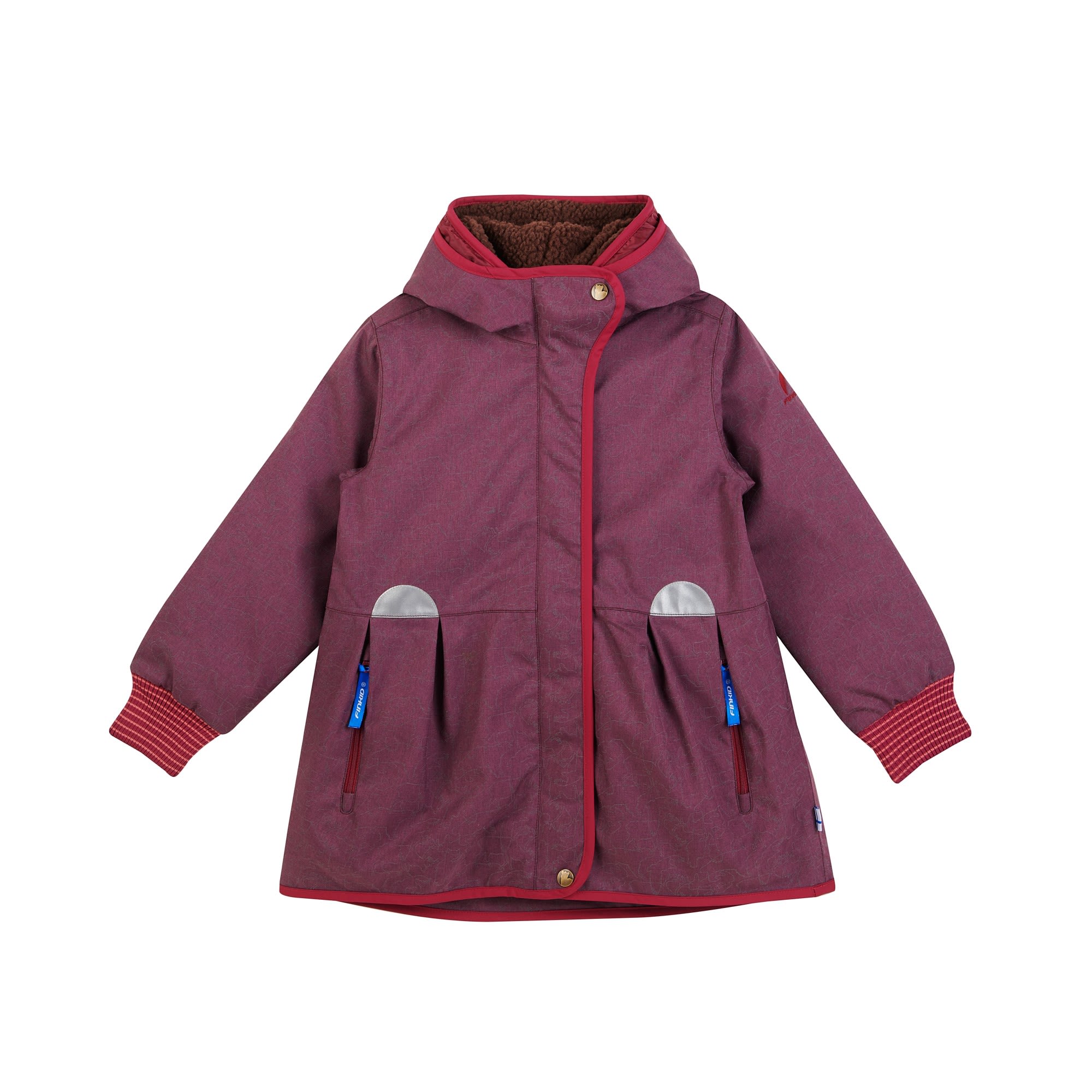Finkid Girls Aina Ice Rot- Female Anoraks- Grsse 80 - 90 - Farbe Eggplant - Beet Red