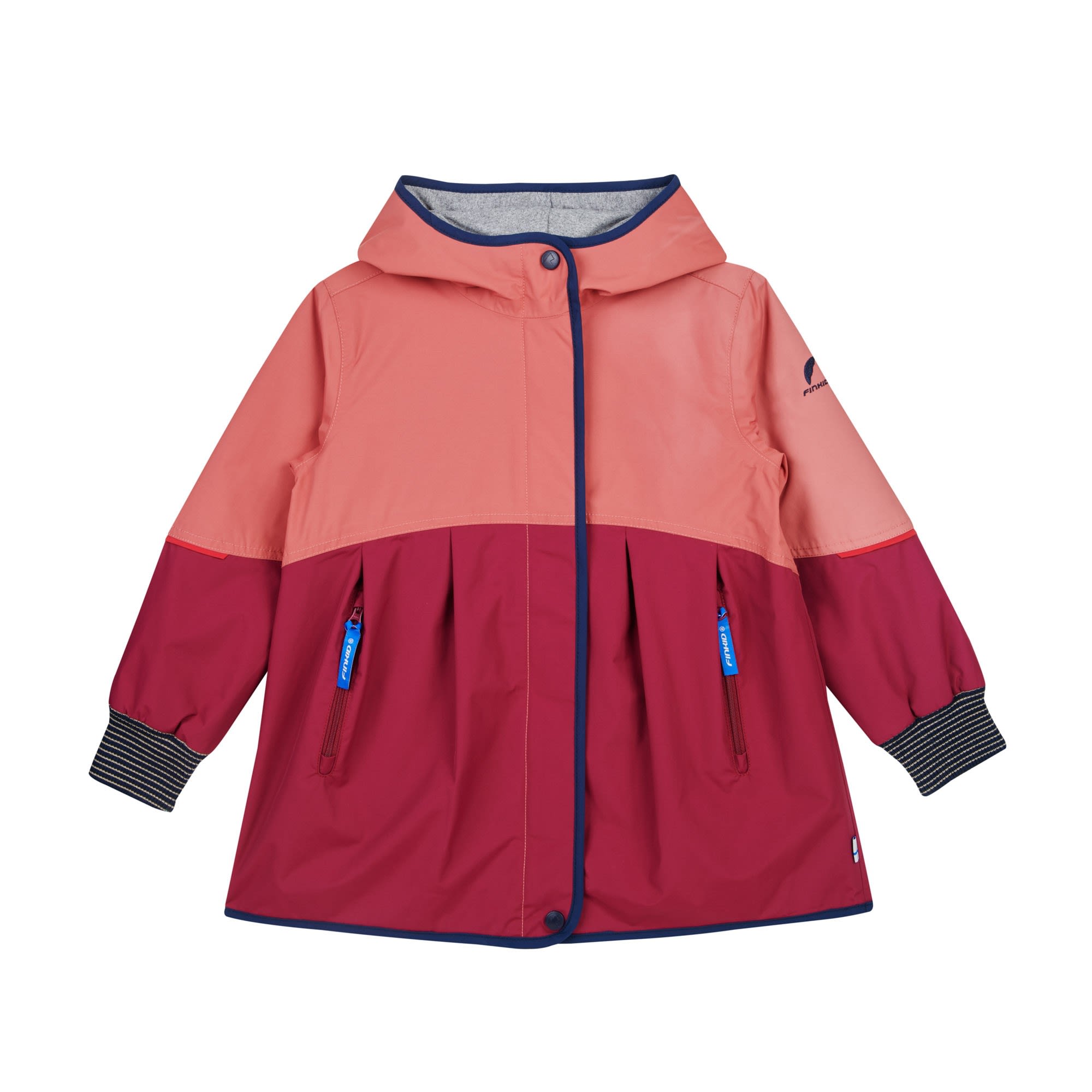 Finkid Girls Aina Move Colorblock - Pink - Rot- Female Anoraks- Grsse 80 - 90 - Farbe Rose - Navy