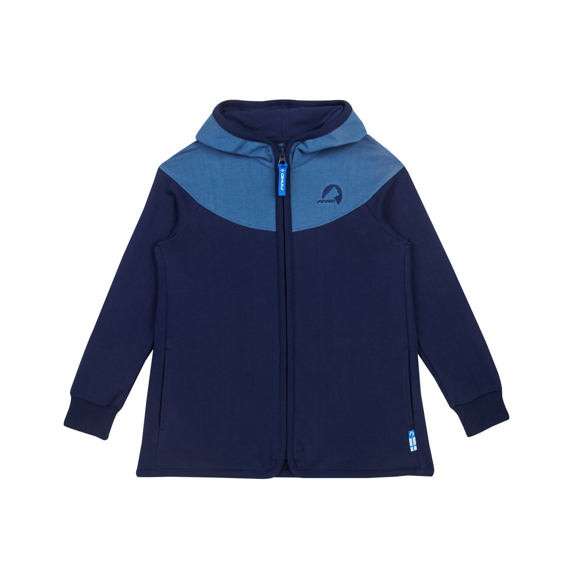 Finkid Girls Jallo Colorblock - Blau- Female Anoraks- Grsse 80 - 90 - Farbe Real Teal - Navy unter Finkid